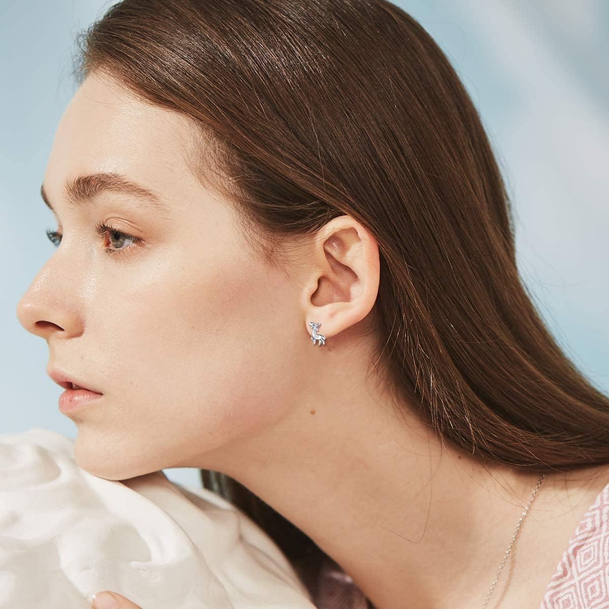 Sika Deer Lucky Stud Earrings for ladies, christmas earrings