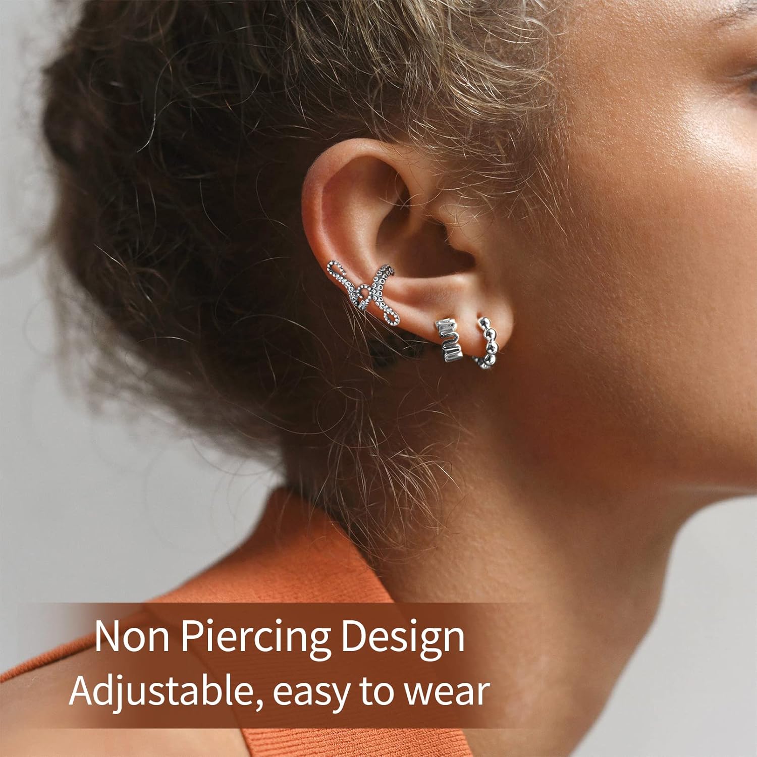 Octopus Tentacle Non-Piercing Cartilage Earrings for Women