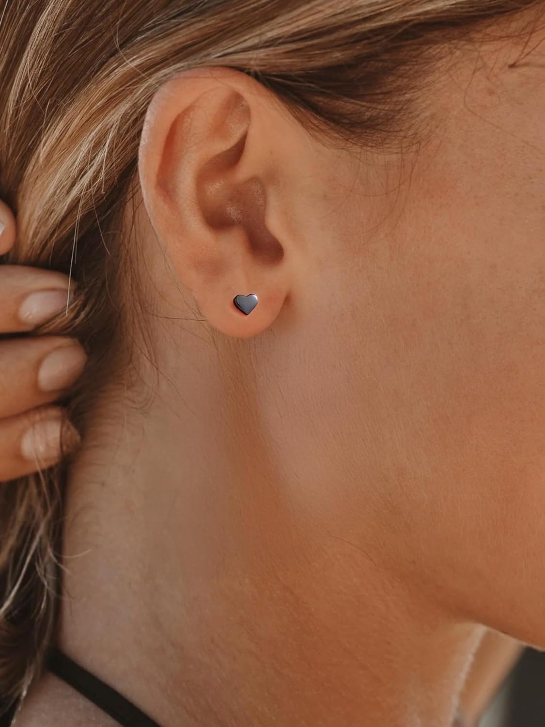 Classic 5mm Heart Stud Earrings for Women and Men, silver jewelry, gift idea, Sterling silver earrings