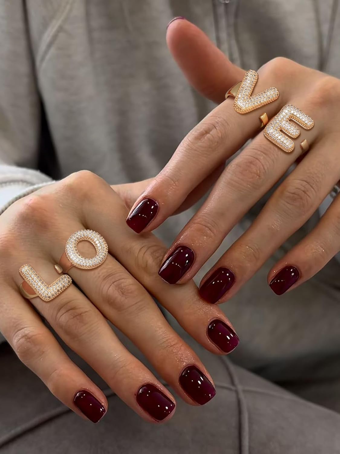 14k Chunky Gold Initial Statement Rings for Women & Men