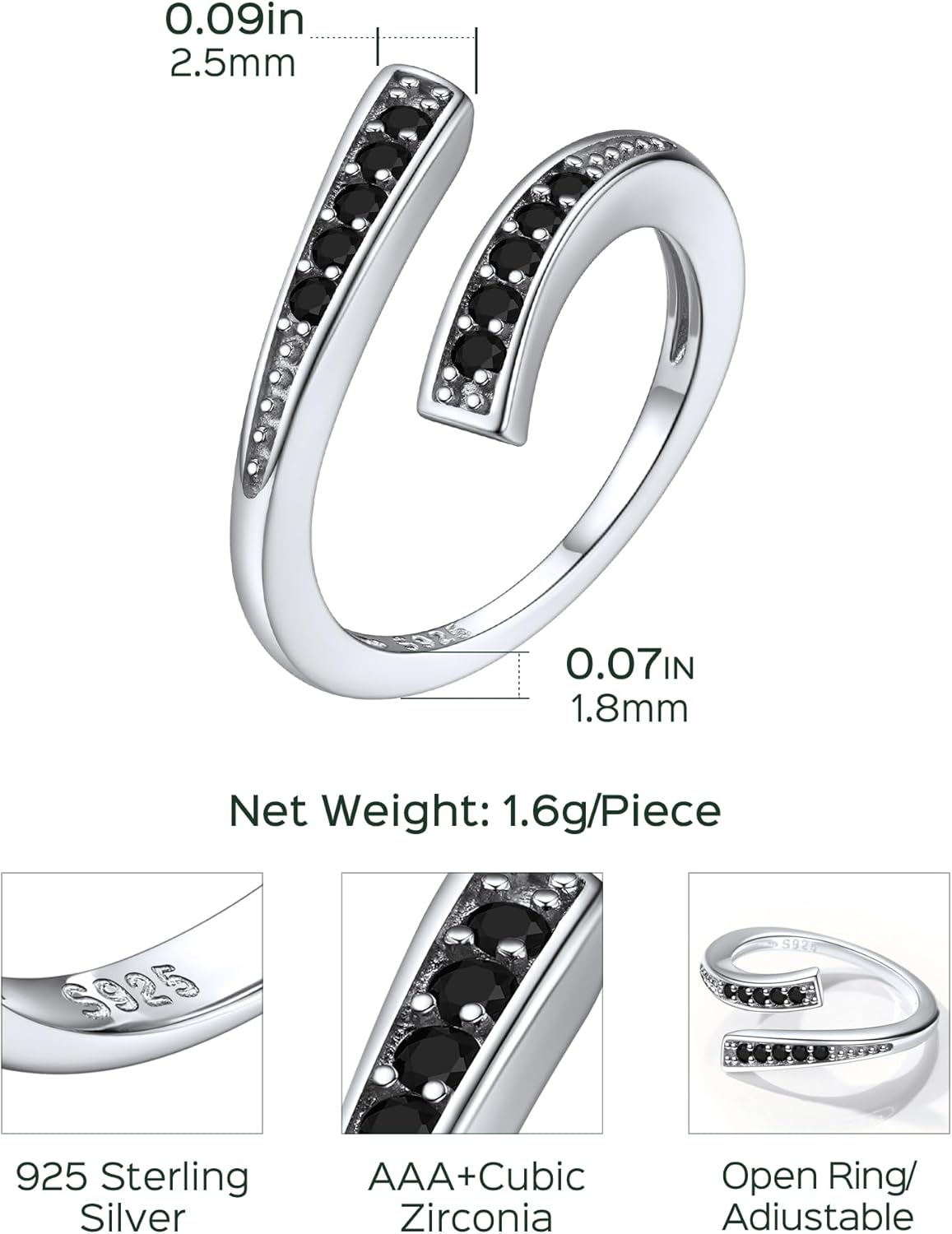 Shift-Square Adjustable Open Toe Rings