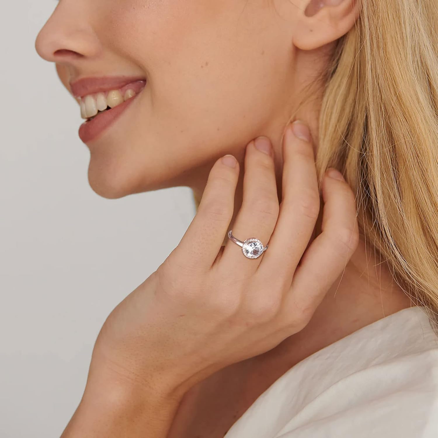 Round Cut Birthstone Promise Ring