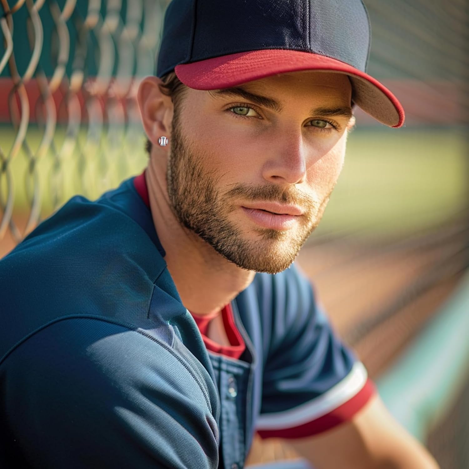 Baseball Stud Earrings for Men