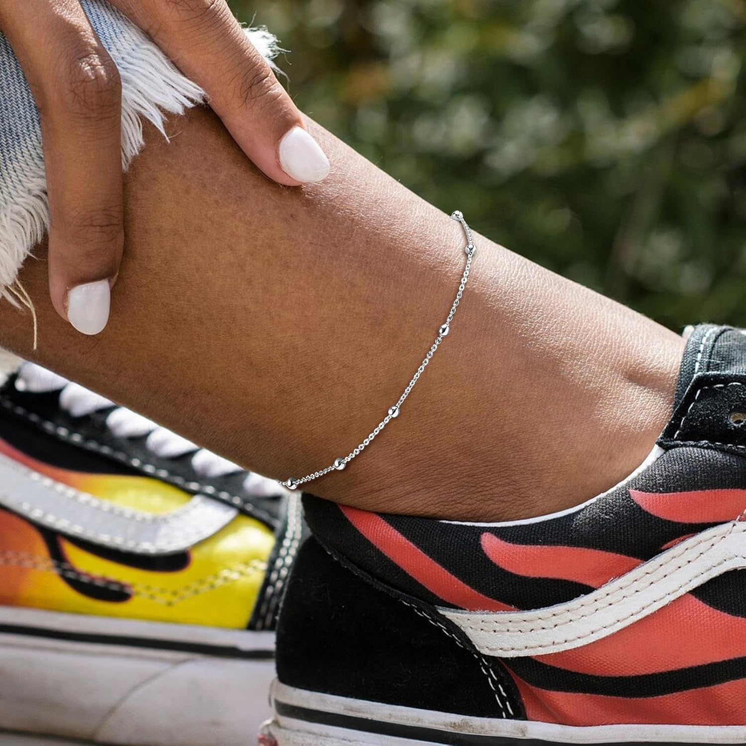 Cute Tiny Bead Chain Anklets for Women