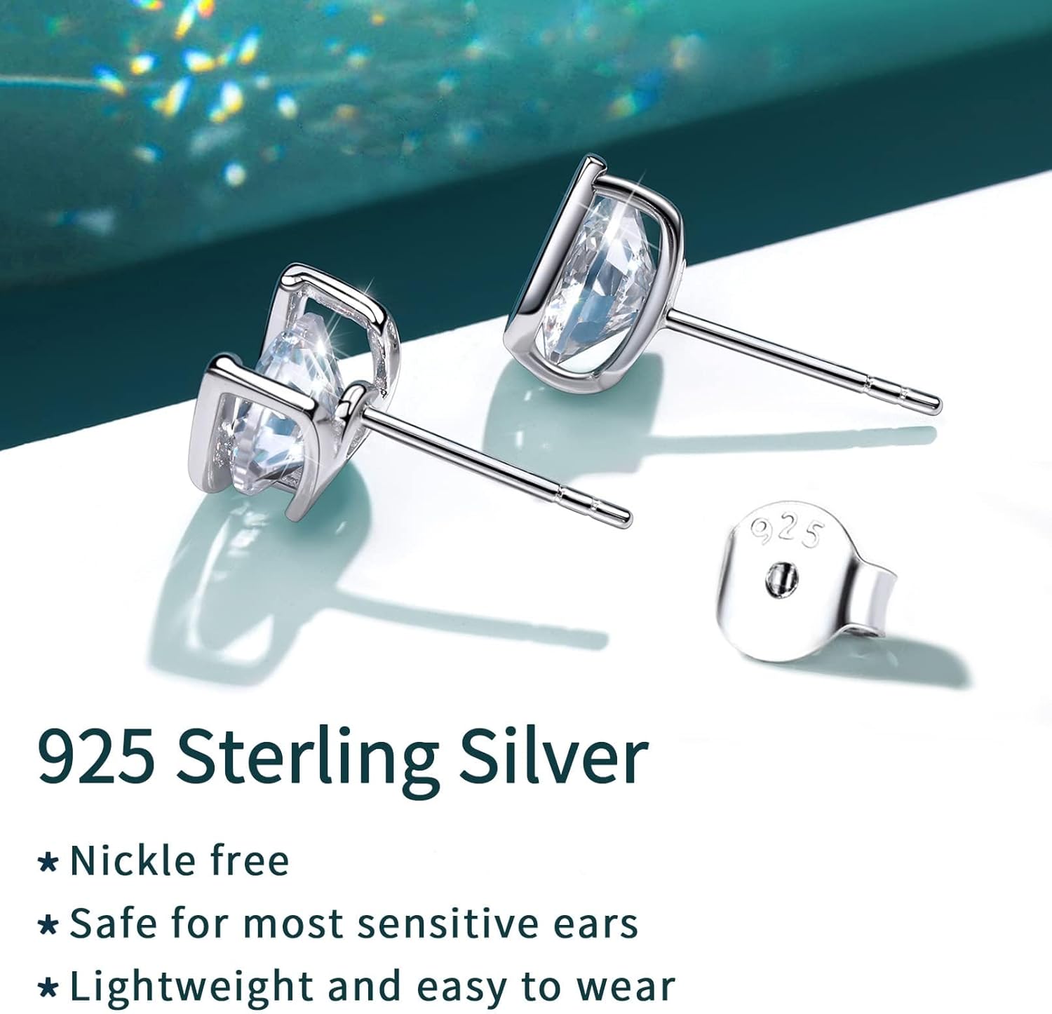 Dainty Initial & Cubic Zirconia Letter Stud Earrings