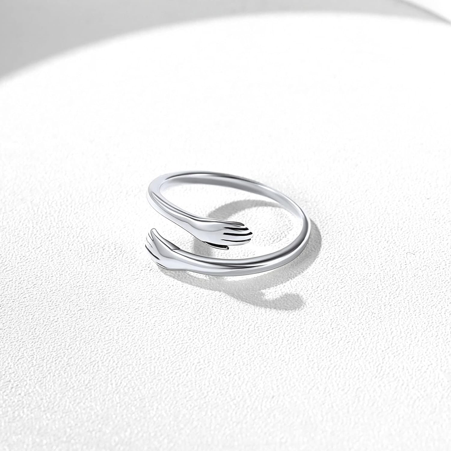 Minimalist Hug High Polish Adjustable Ring