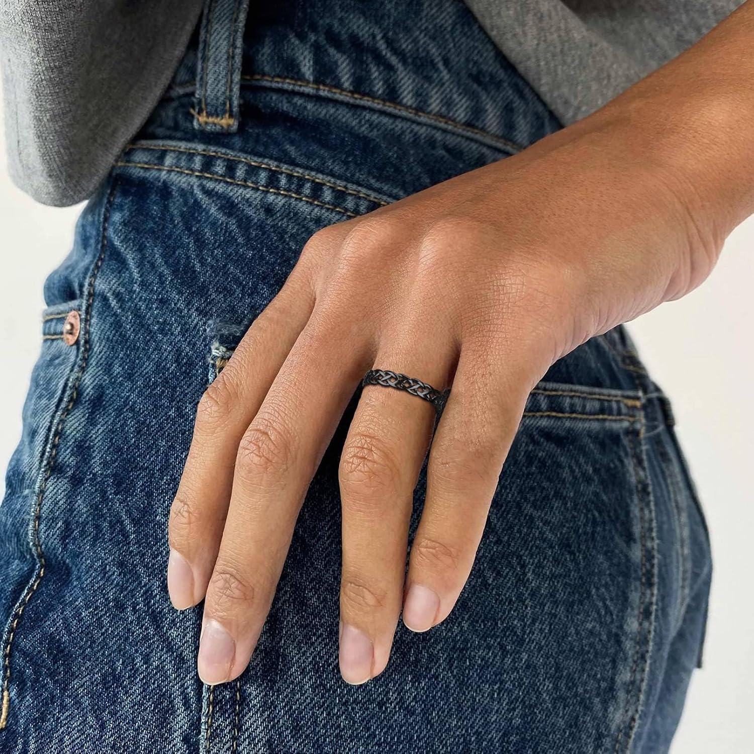 Celtic Knot High Polished Engagement Wedding Band Ring for Women