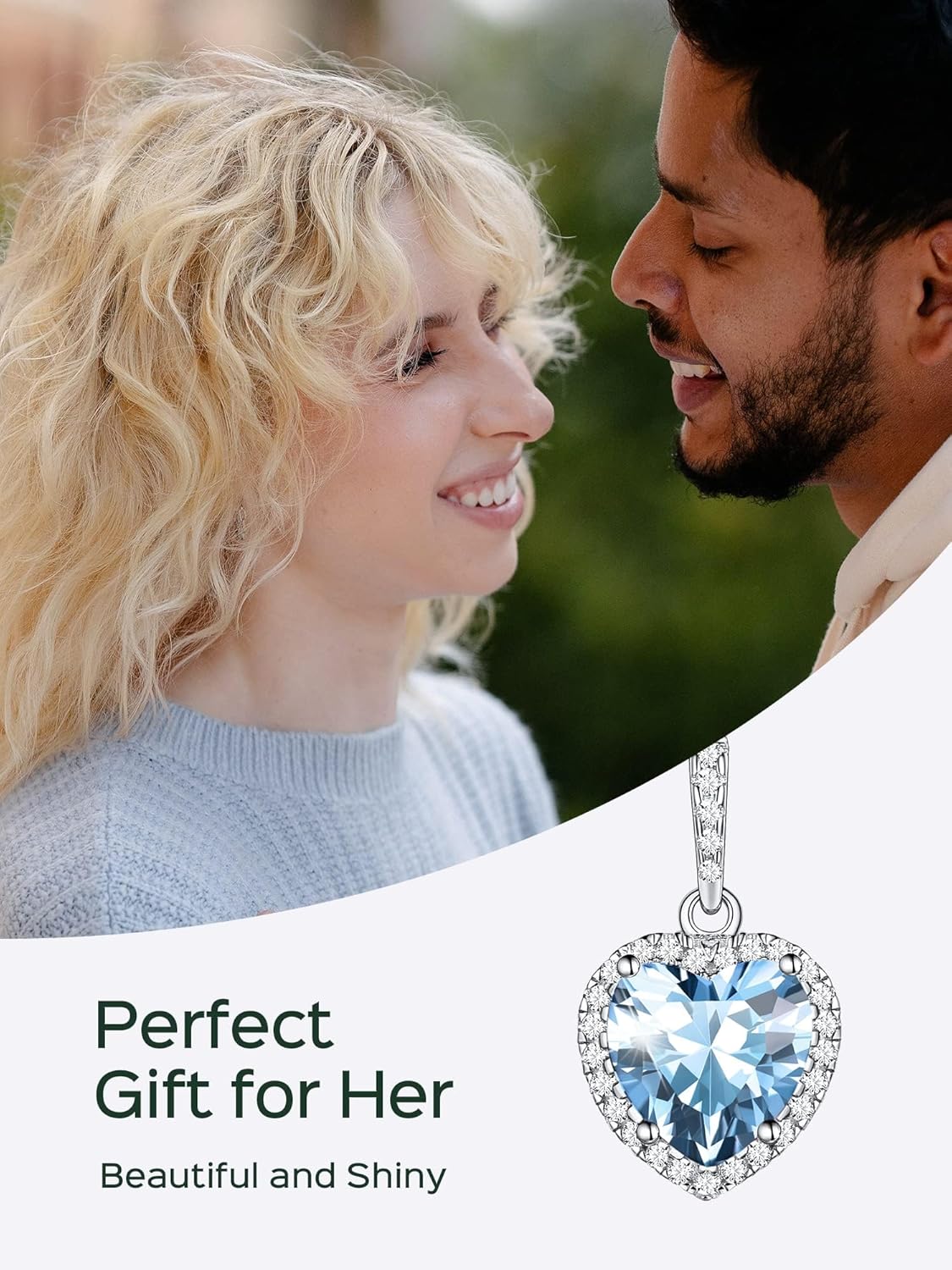 Heart Birthstone With Cubic Zirconia Necklace