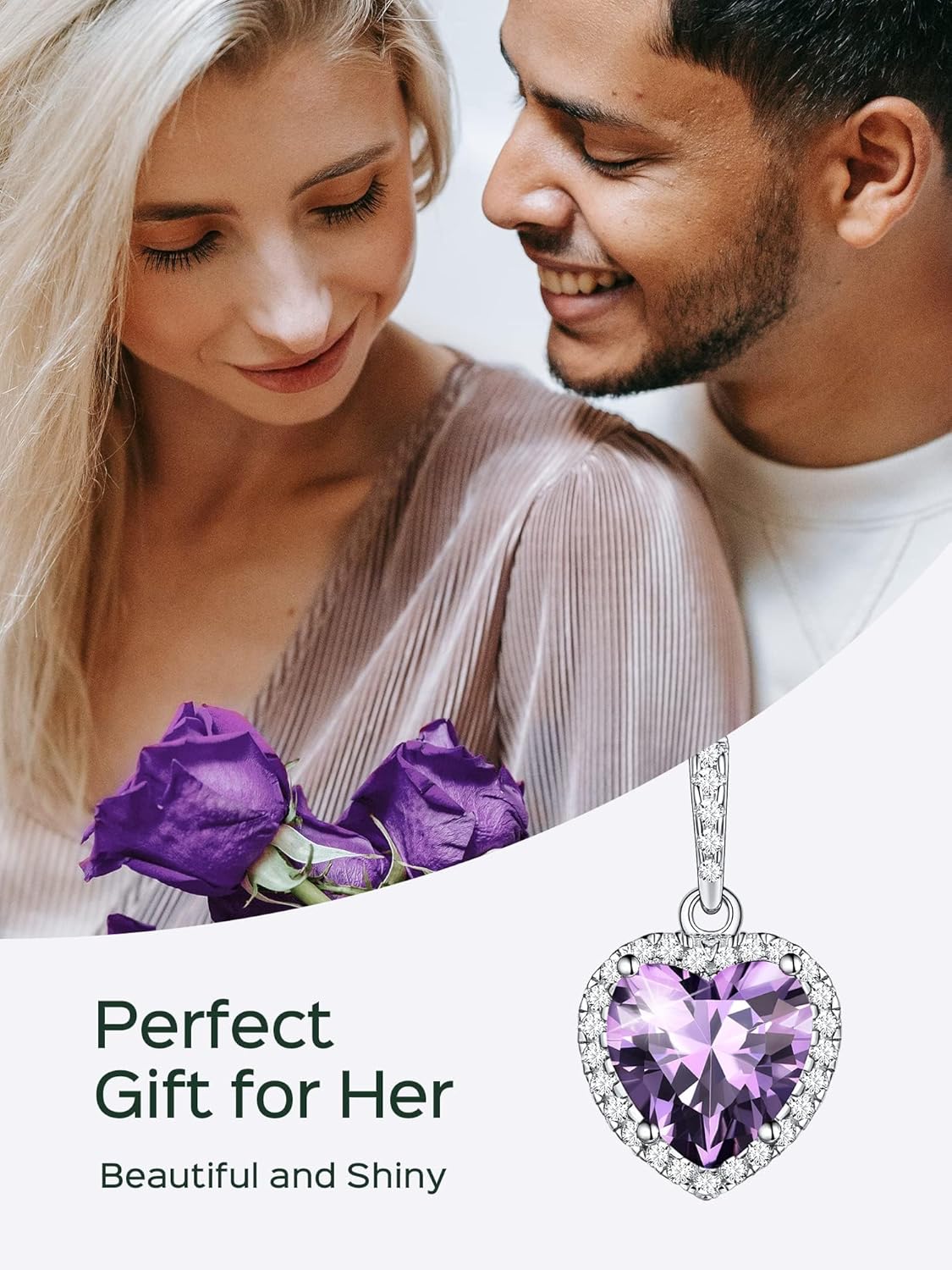 Heart Birthstone With Cubic Zirconia Necklace