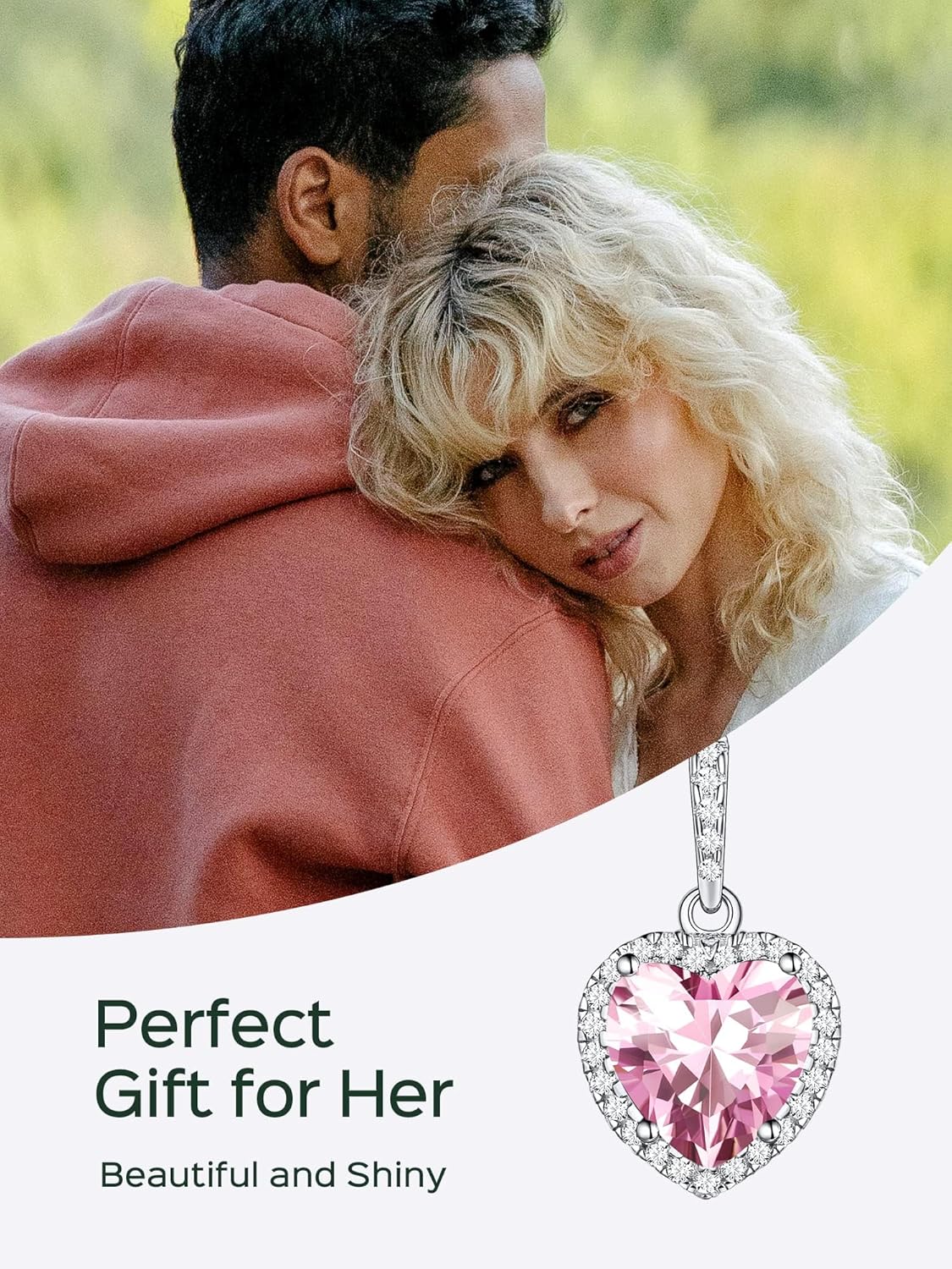 Heart Birthstone With Cubic Zirconia Necklace