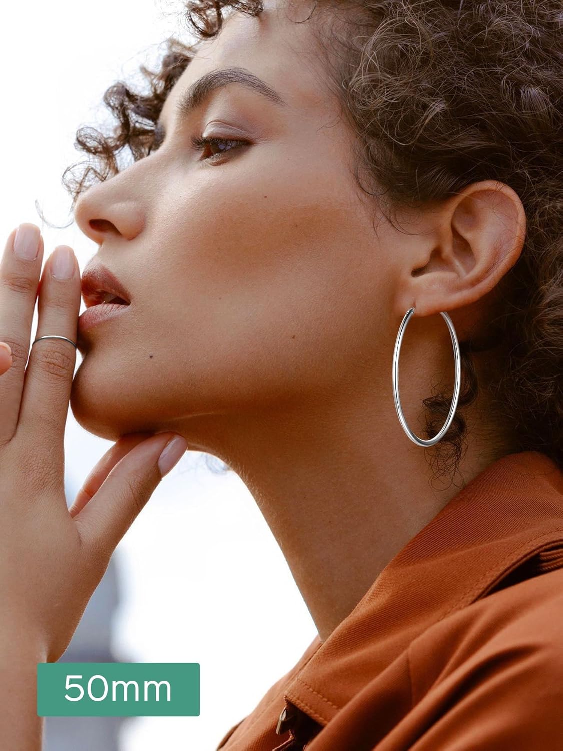 Lightweight Endless Hoop Earring  for Women