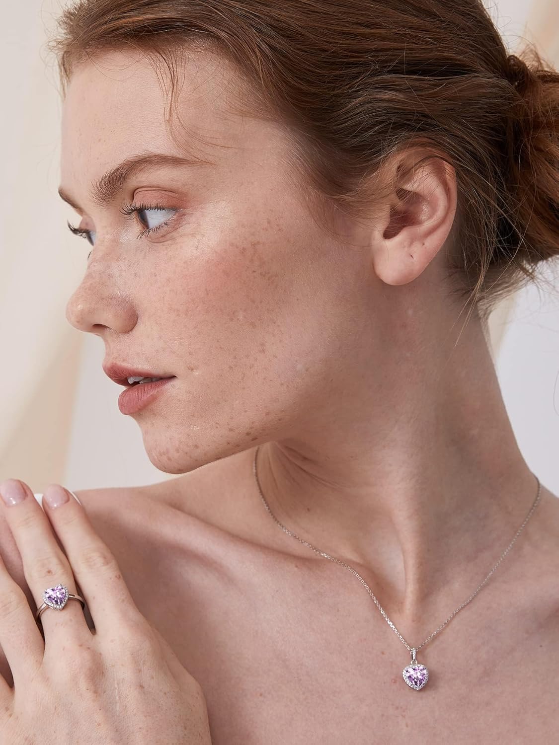 Heart Birthstone With Cubic Zirconia Necklace