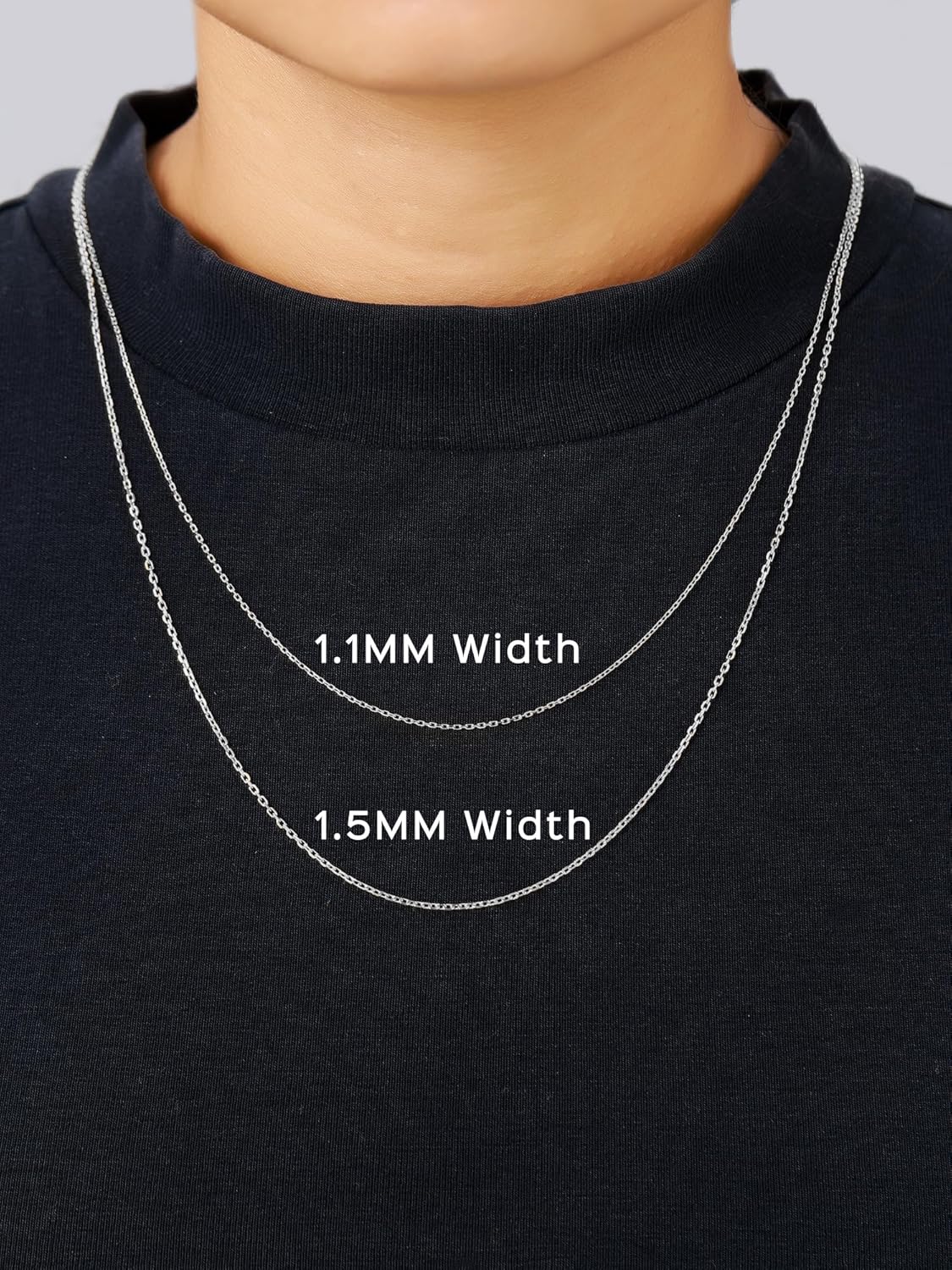 Sturdy Cable Link Dainty Chain Necklace for Men