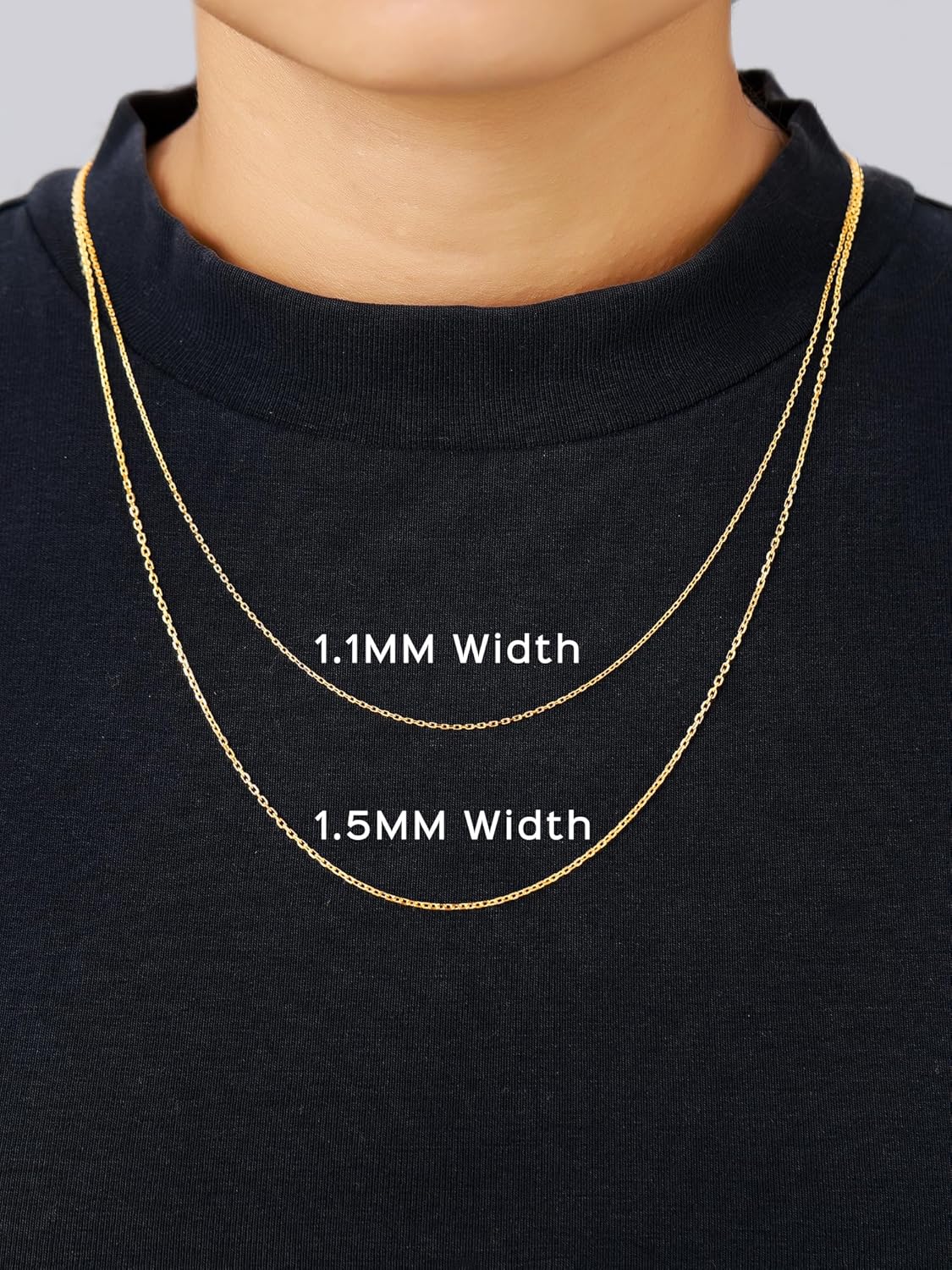 Sturdy Cable Link Dainty Chain Necklace for Men