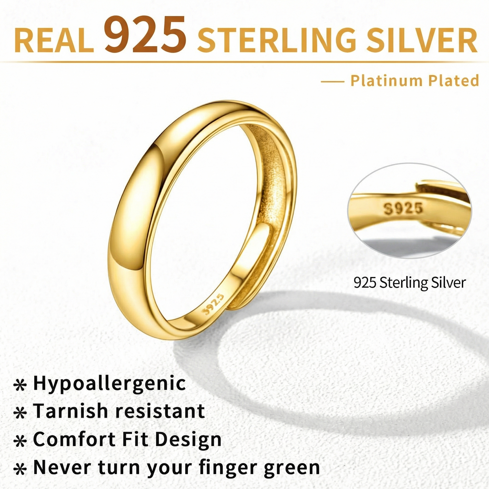 Sterling Silver ChicSilver Eternity Open Adjustable Rings
