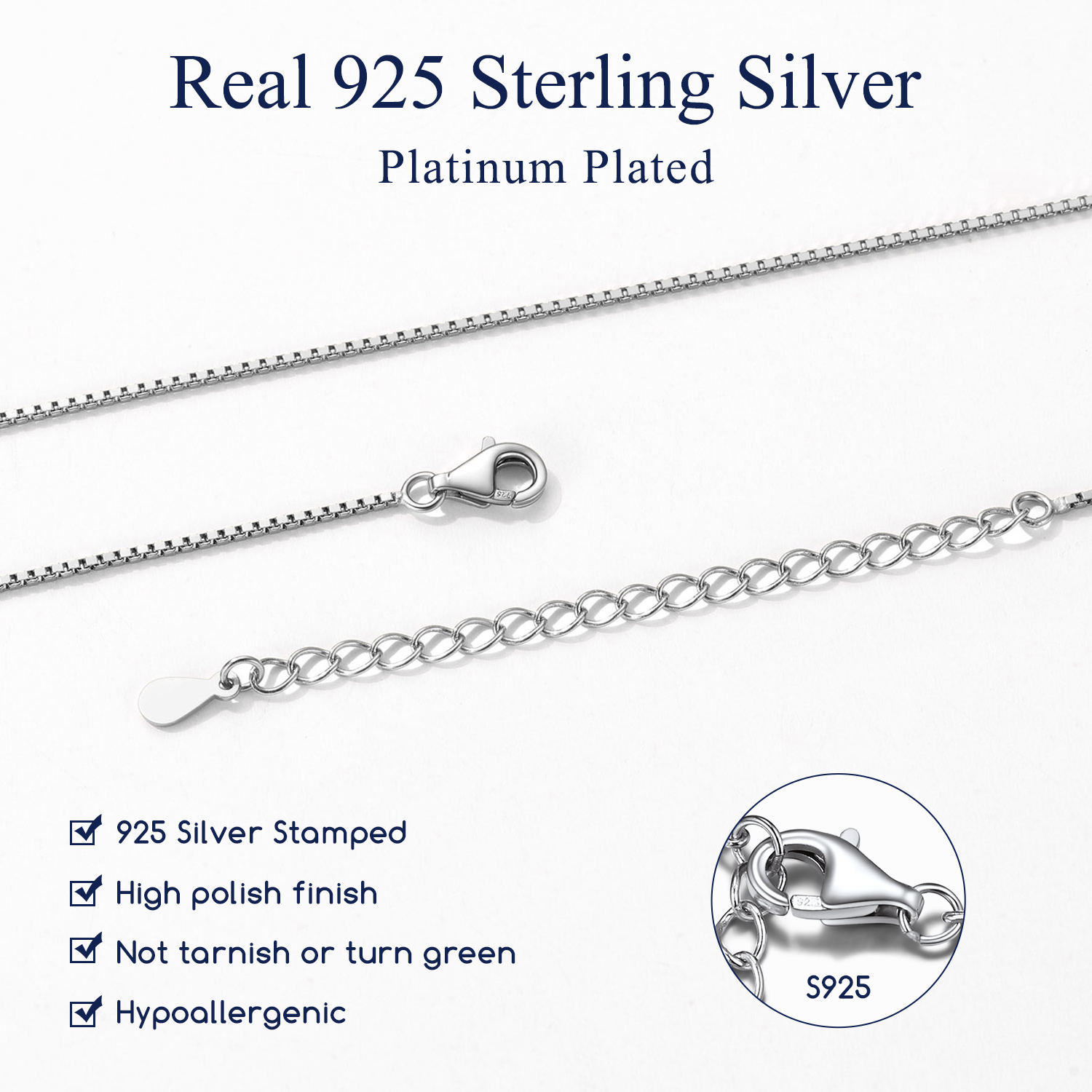 Sterling Silver ChicSilver Thin Silver Cable Chain Necklace