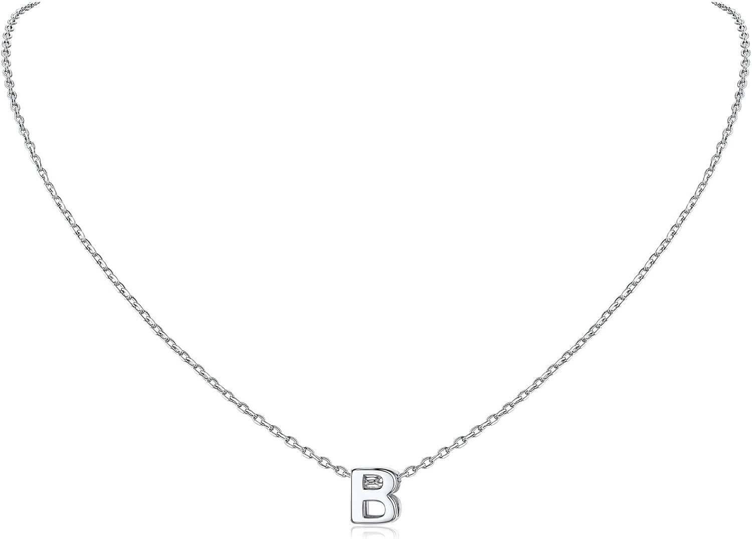 Initial Dainty Necklace for women, silver jewelry, A to Z  jewelry, gift idea