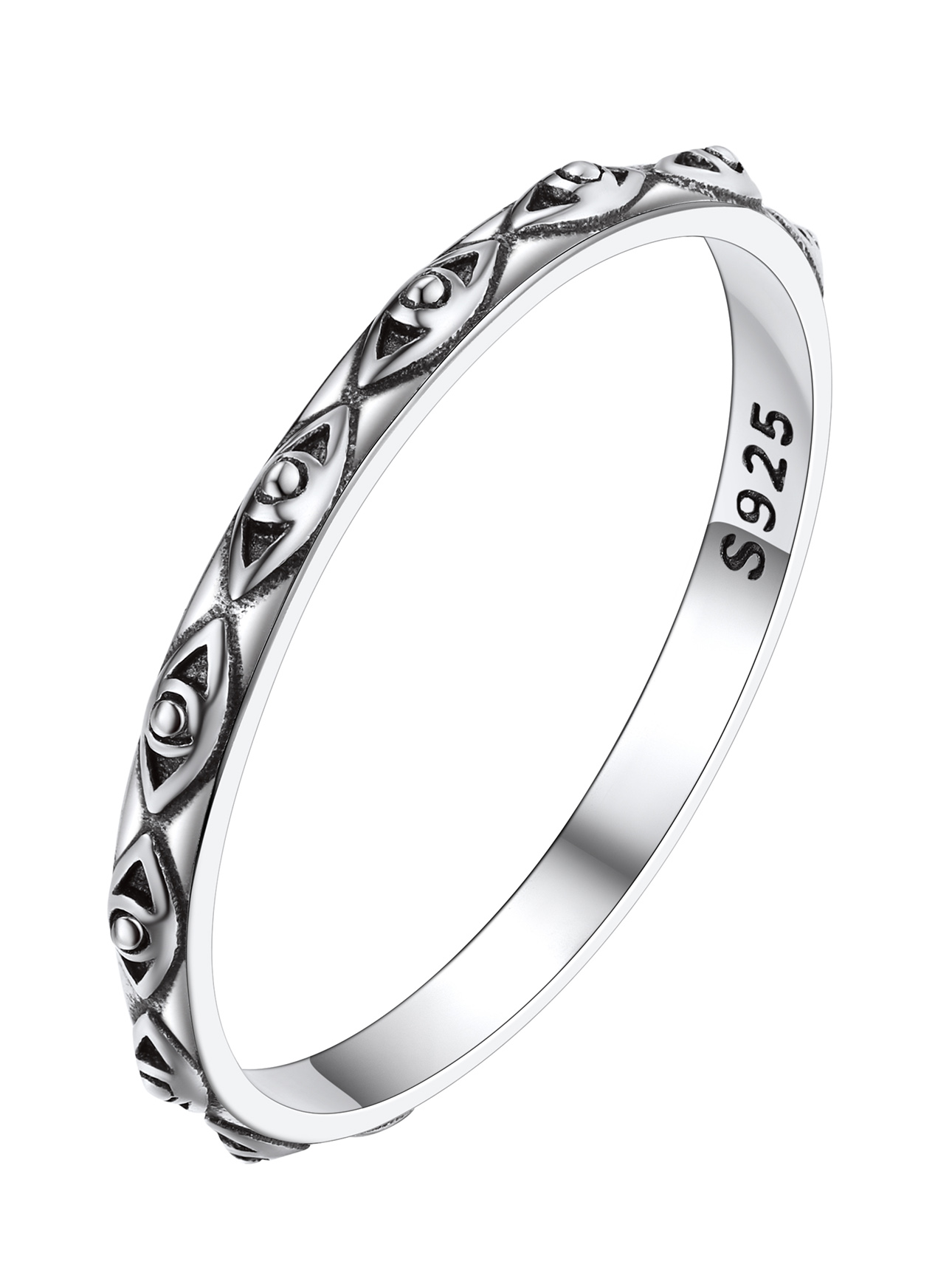 Retro Evil Eye Stacking Rings