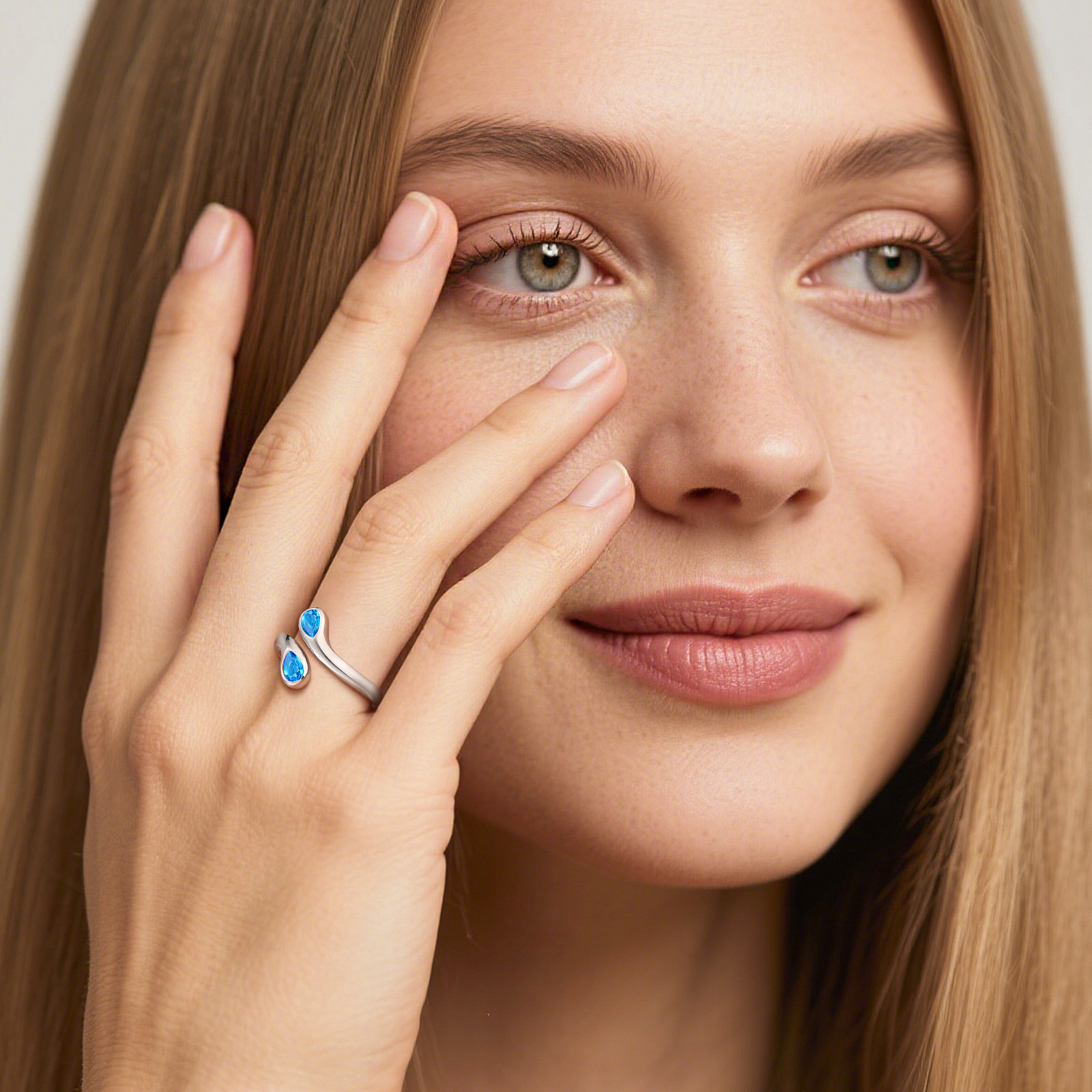 Cubic Zirconia Birthstone Thumb Rings for Women