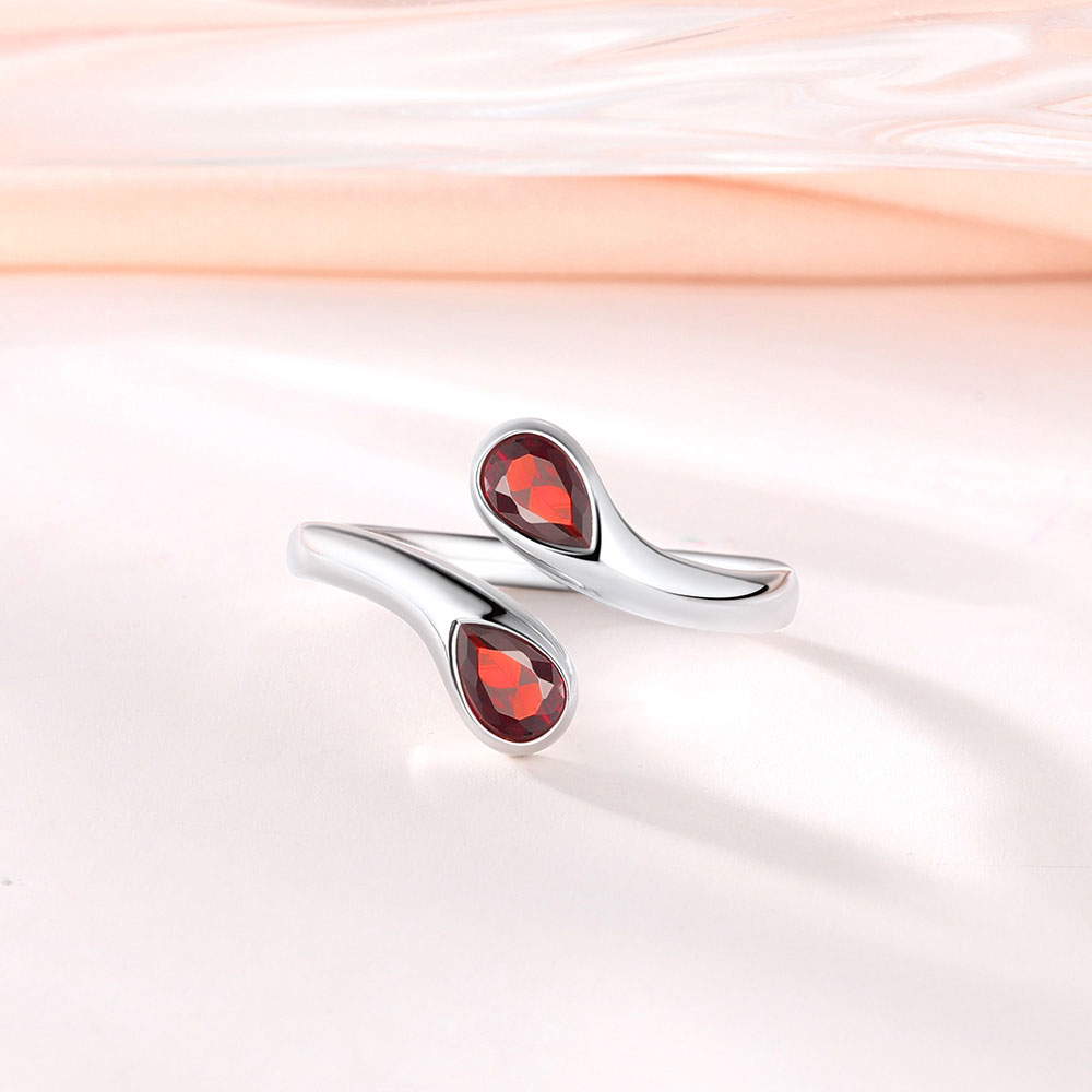 Cubic Zirconia Birthstone Thumb Rings 