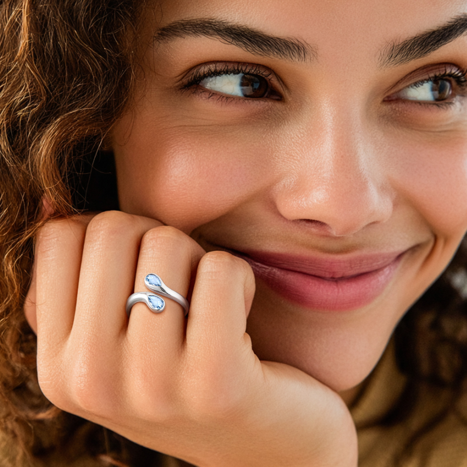 Cubic Zirconia Birthstone Thumb Rings for Women