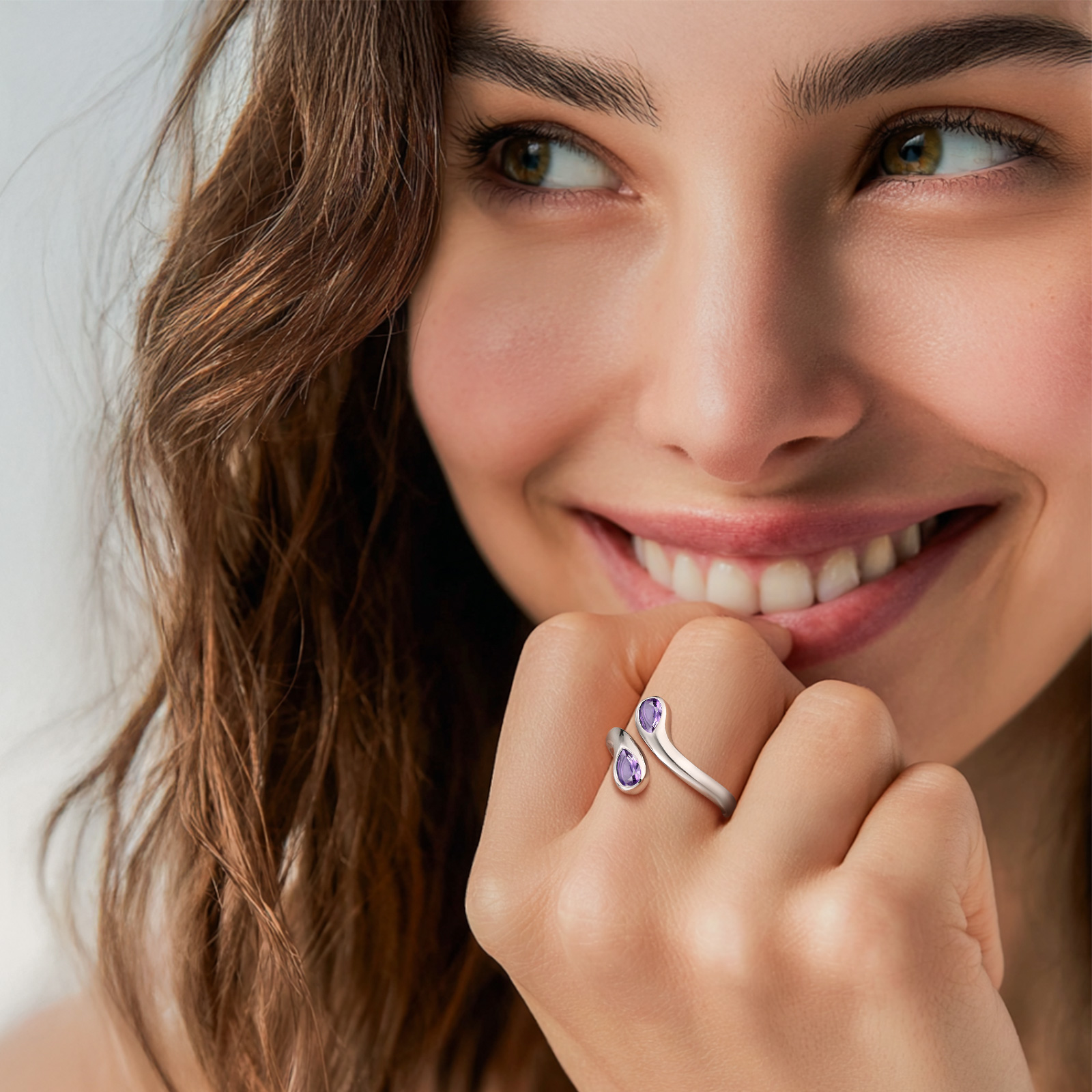 Cubic Zirconia Birthstone Thumb Rings for Women