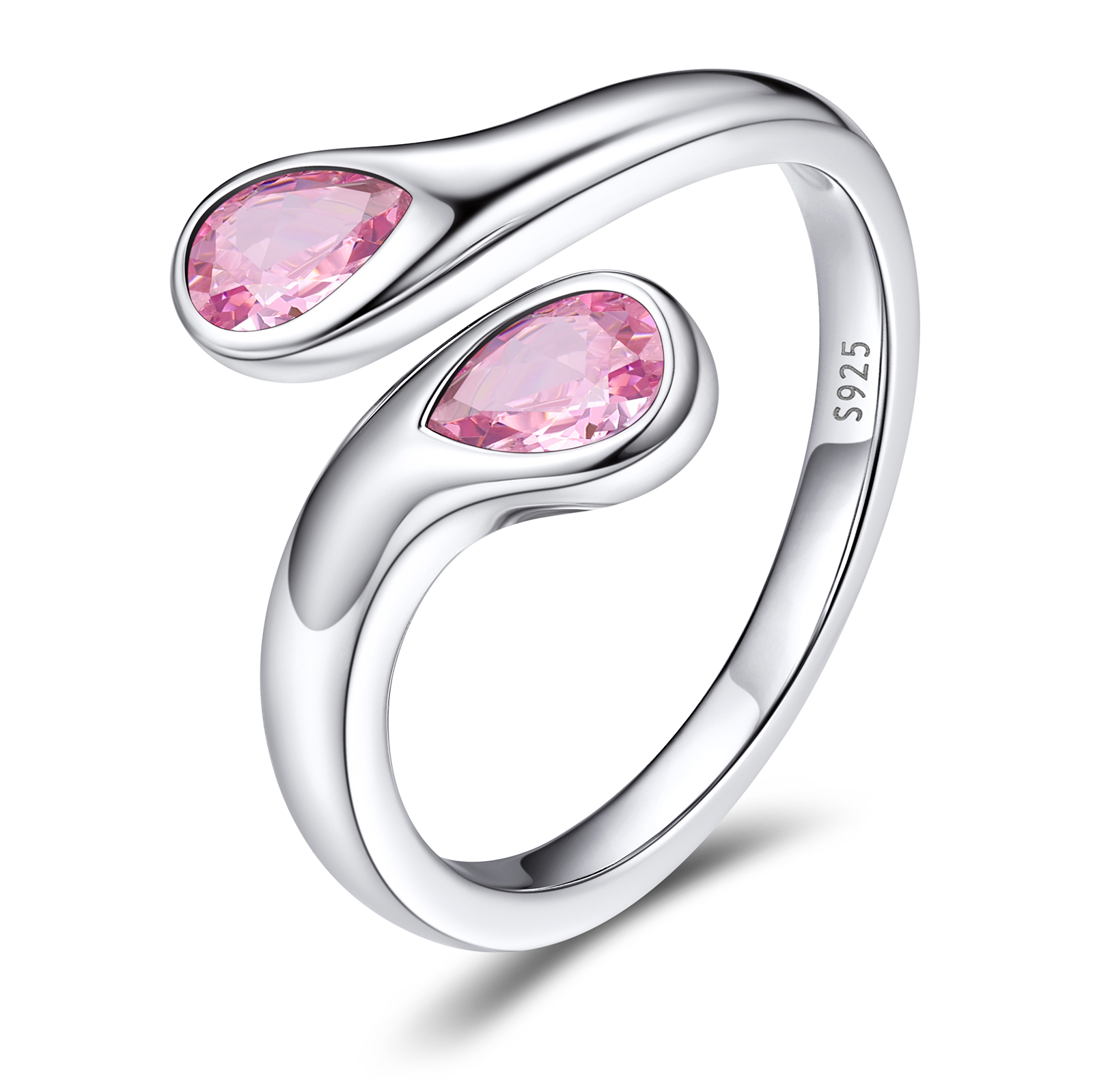 Cubic Zirconia Birthstone Thumb Rings 