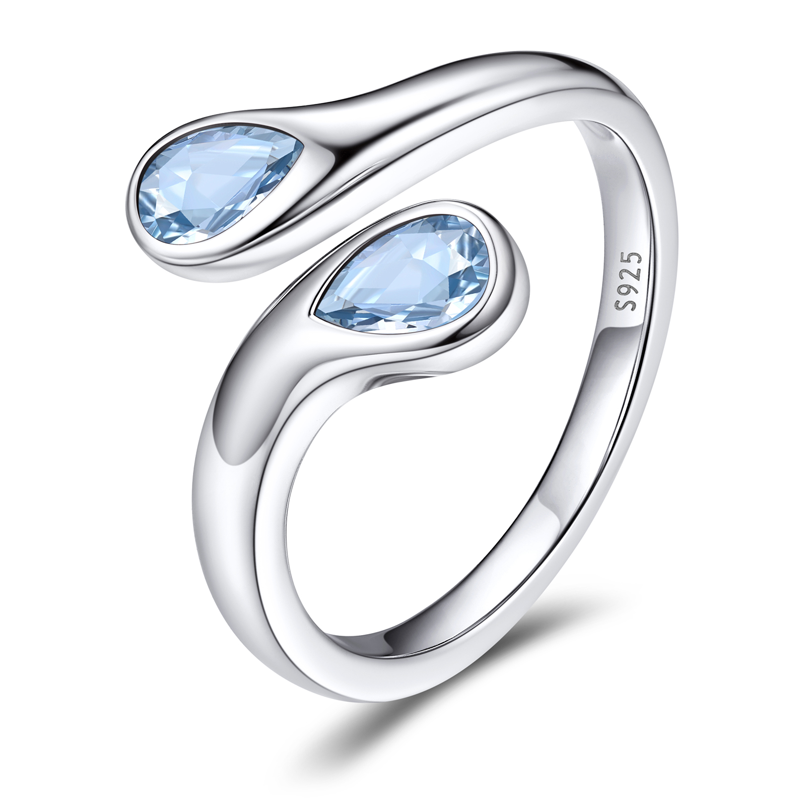 Cubic Zirconia Birthstone Thumb Rings 