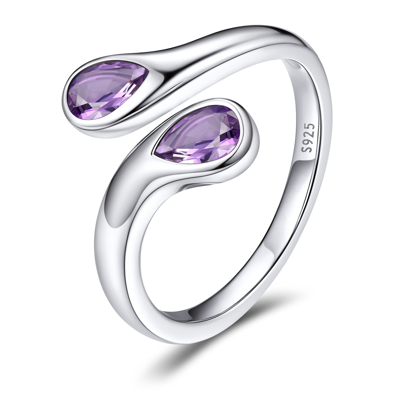 Cubic Zirconia Birthstone Thumb Rings 