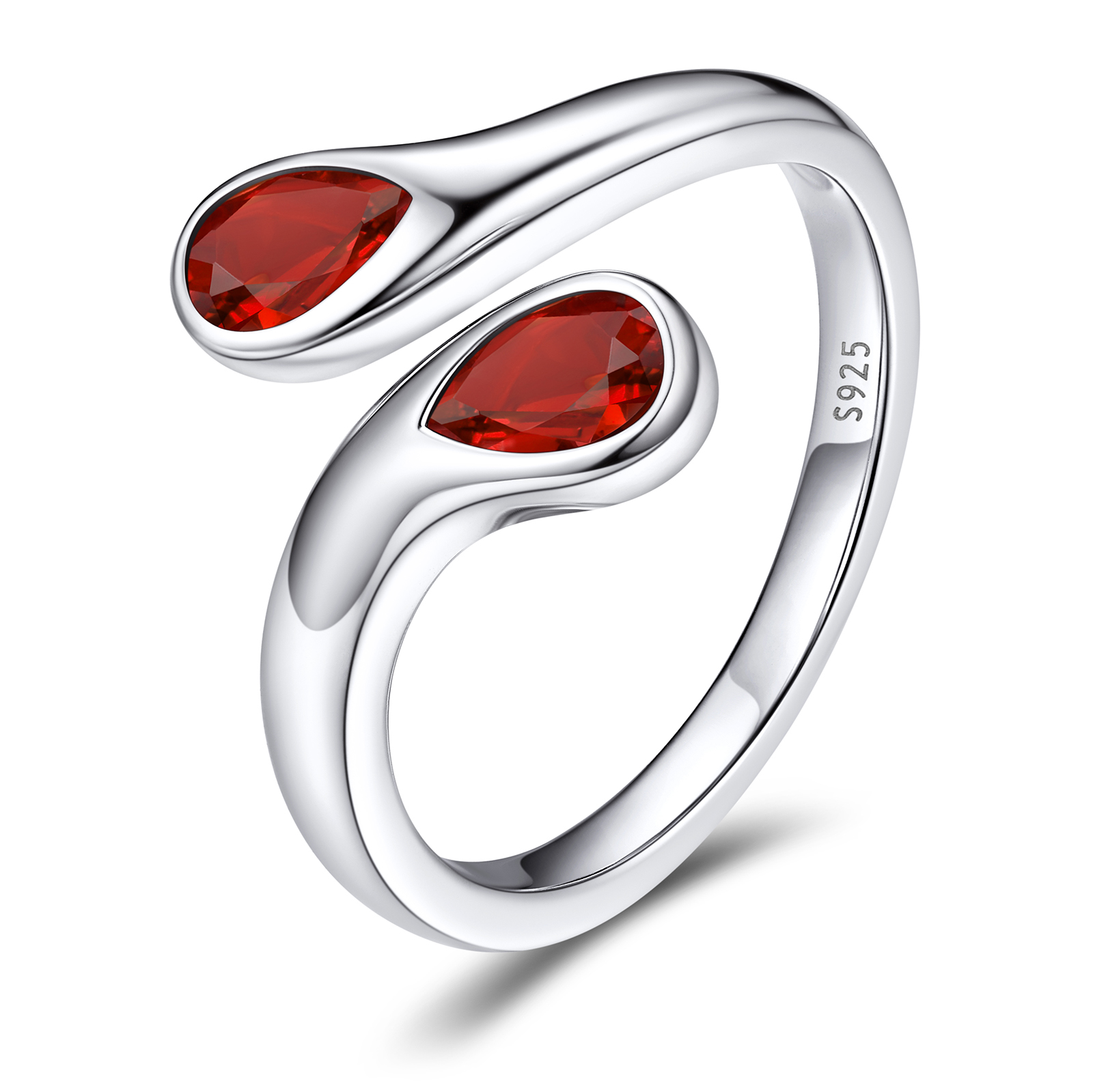 Cubic Zirconia Birthstone Thumb Rings 