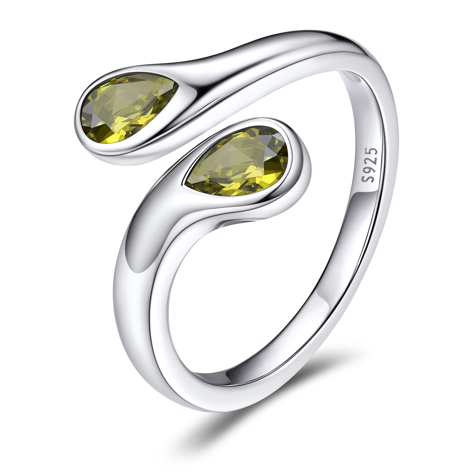 Cubic Zirconia Birthstone Thumb Rings 