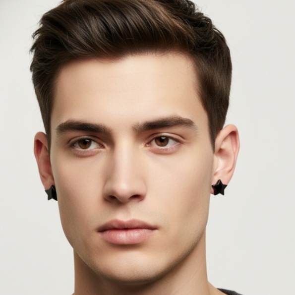 Star Stud Earrings for Men