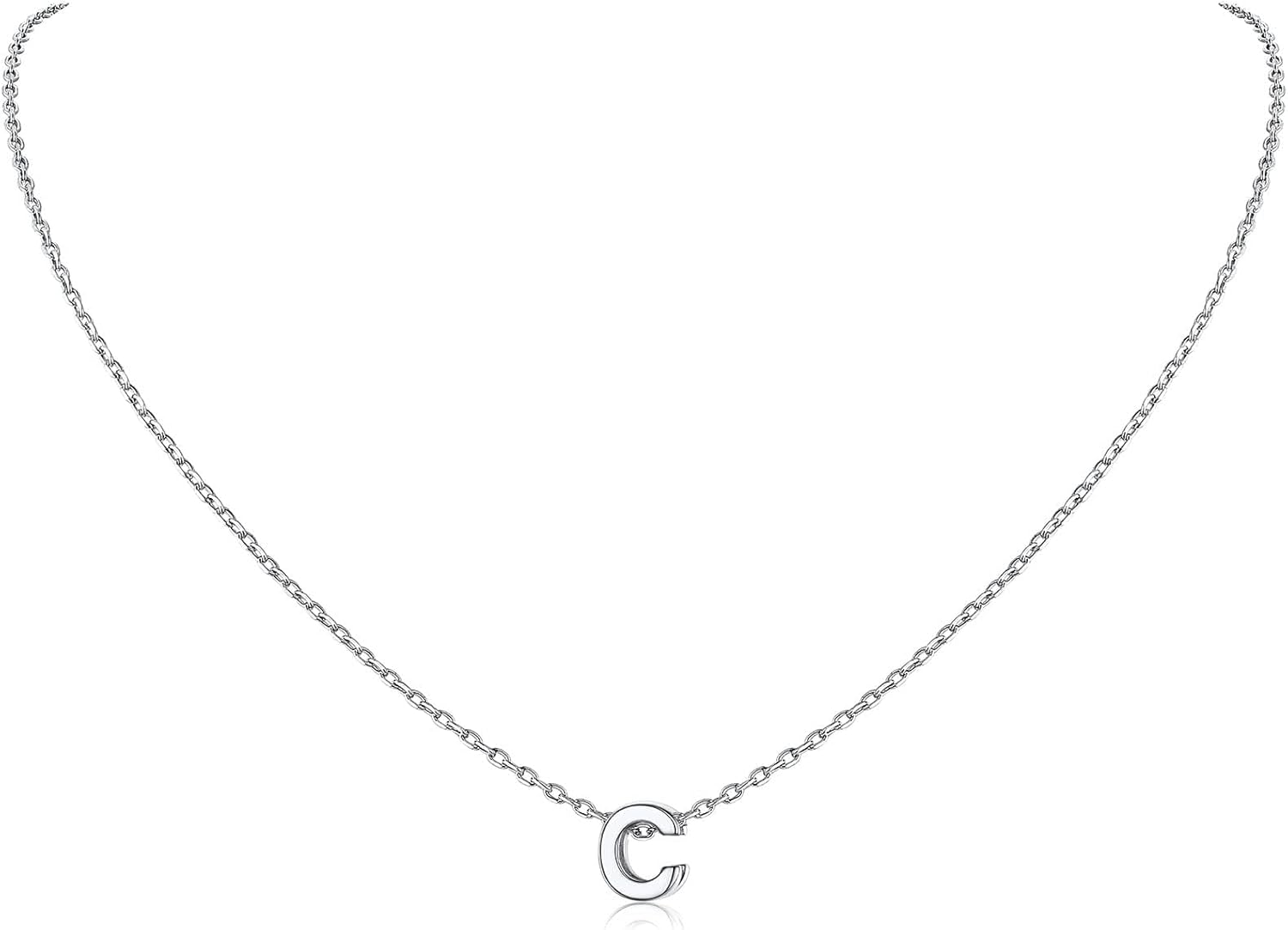 Initial Dainty Necklace for women, silver jewelry, A to Z  jewelry, gift idea