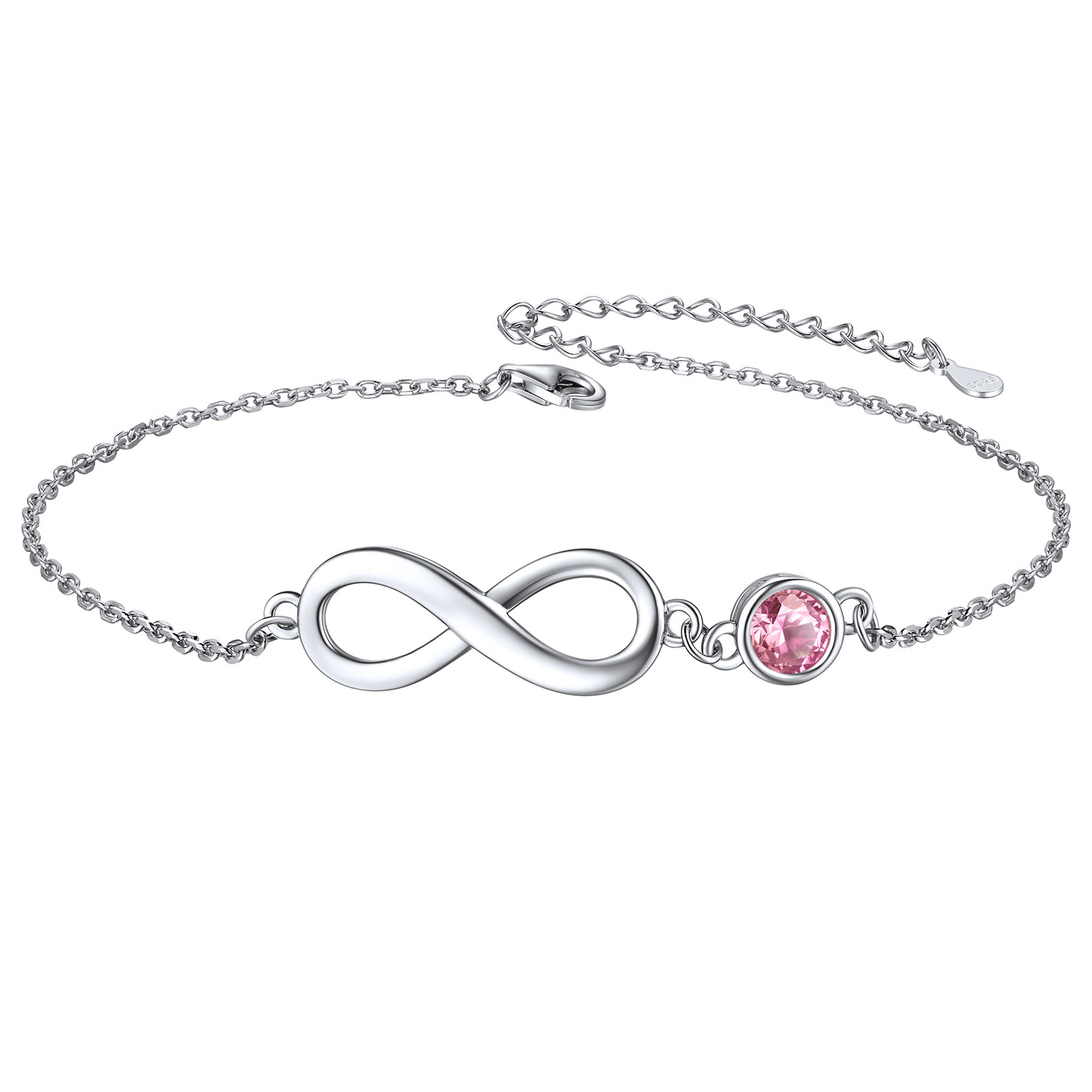 Simple Dainty Infinity Birthstone Anklet