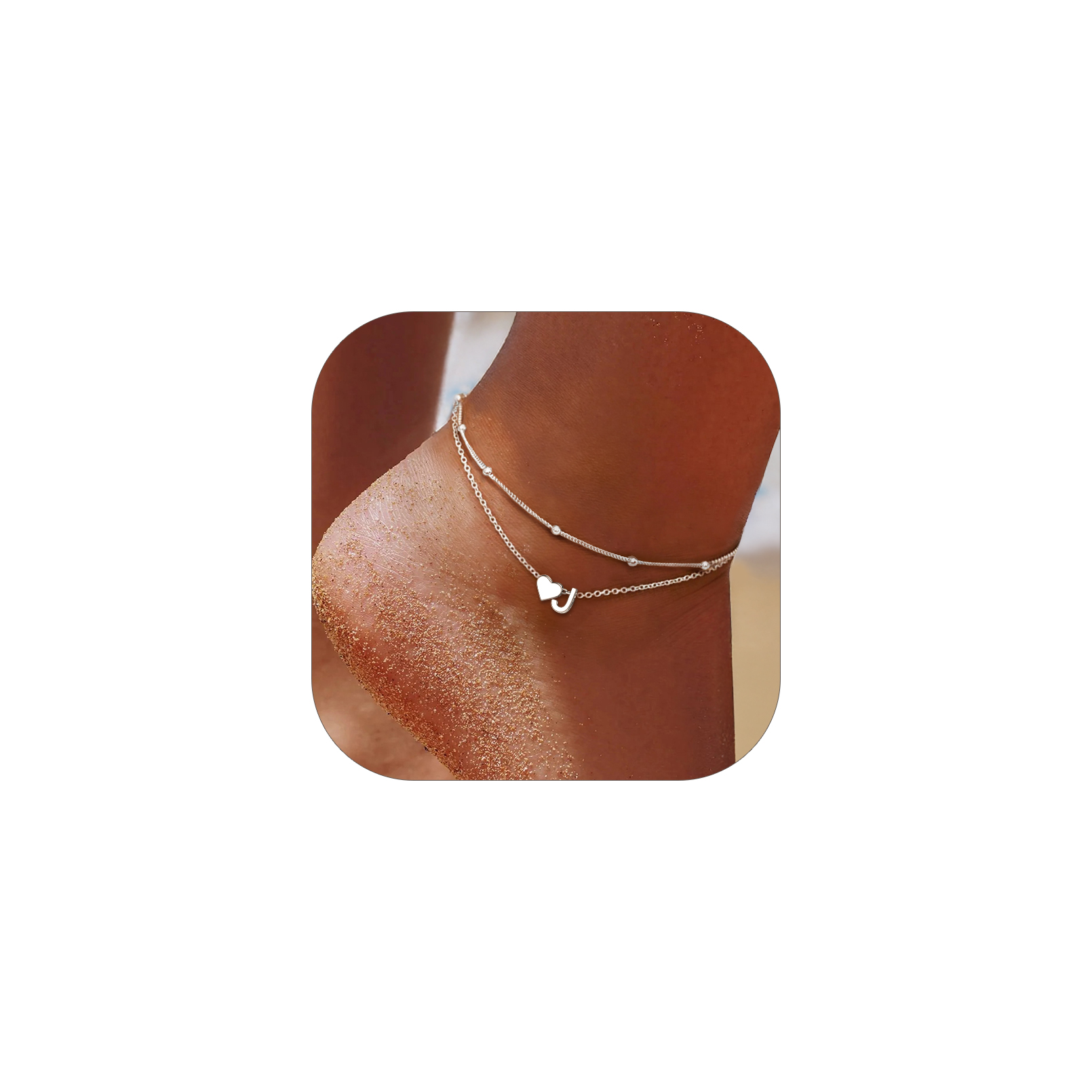 Heart Anklet With Letter