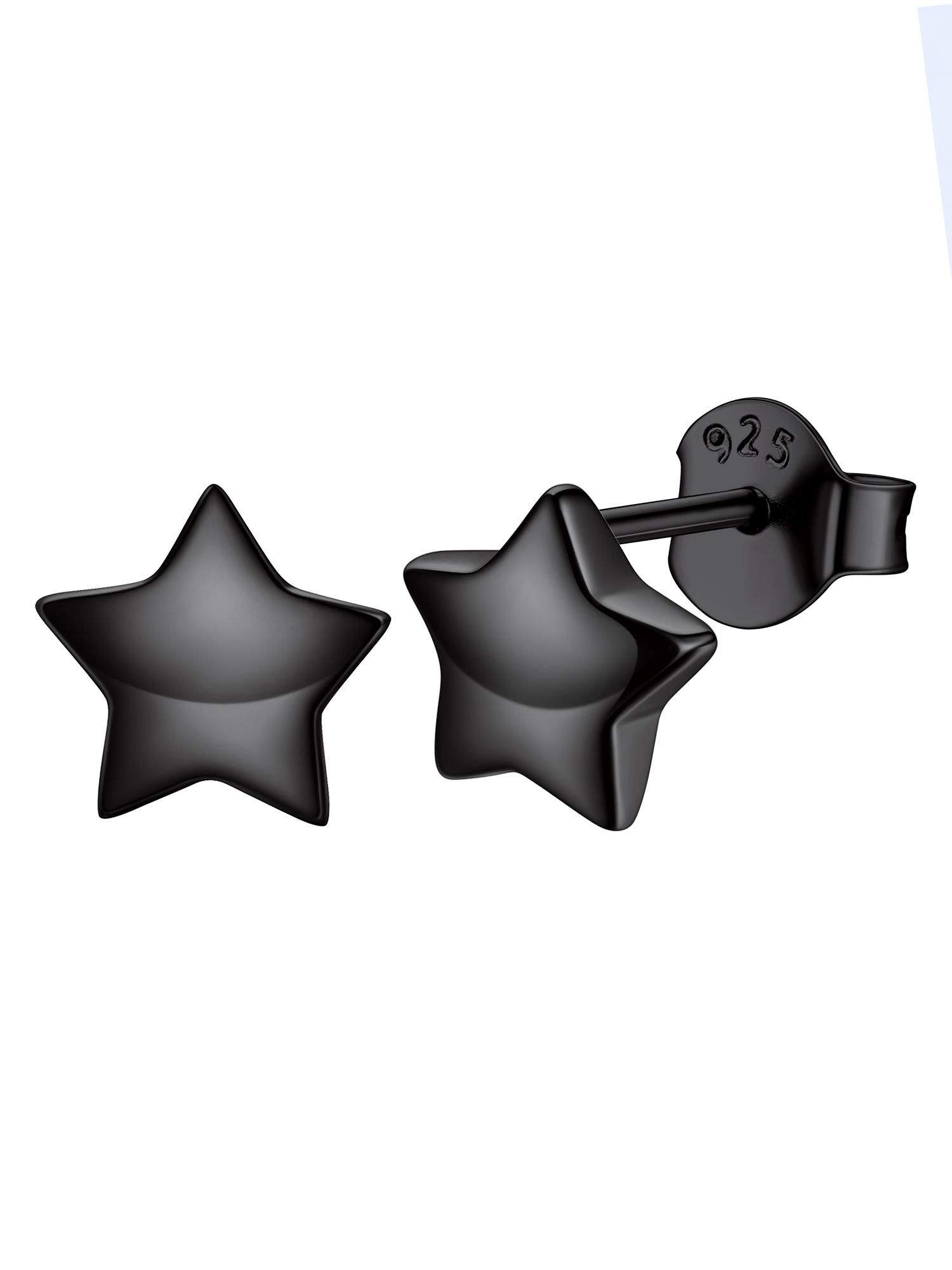 Black Star Stud Earrings for Women