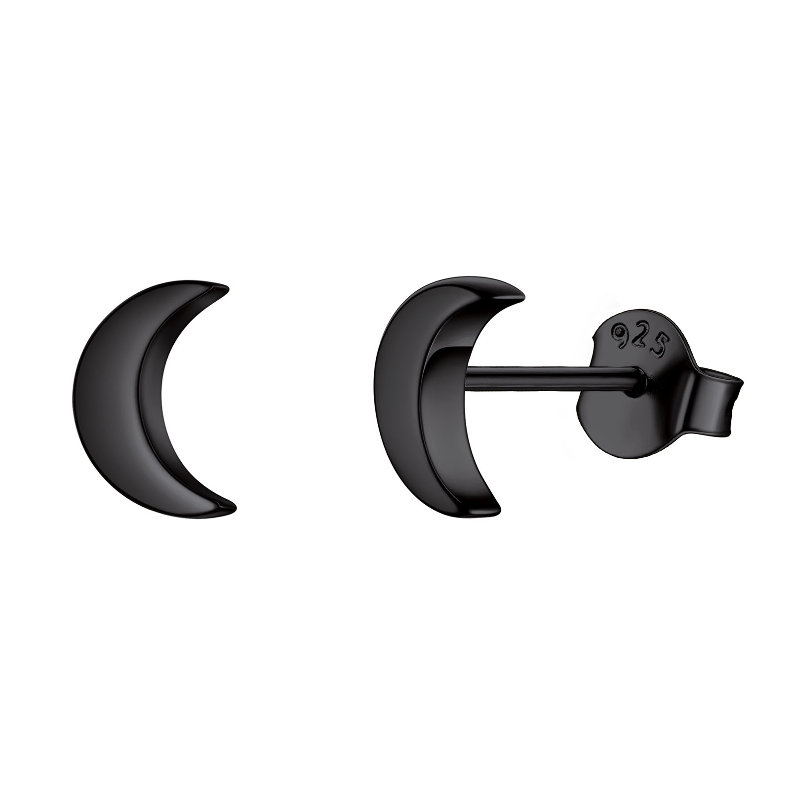 Black Moon Studs Earrings