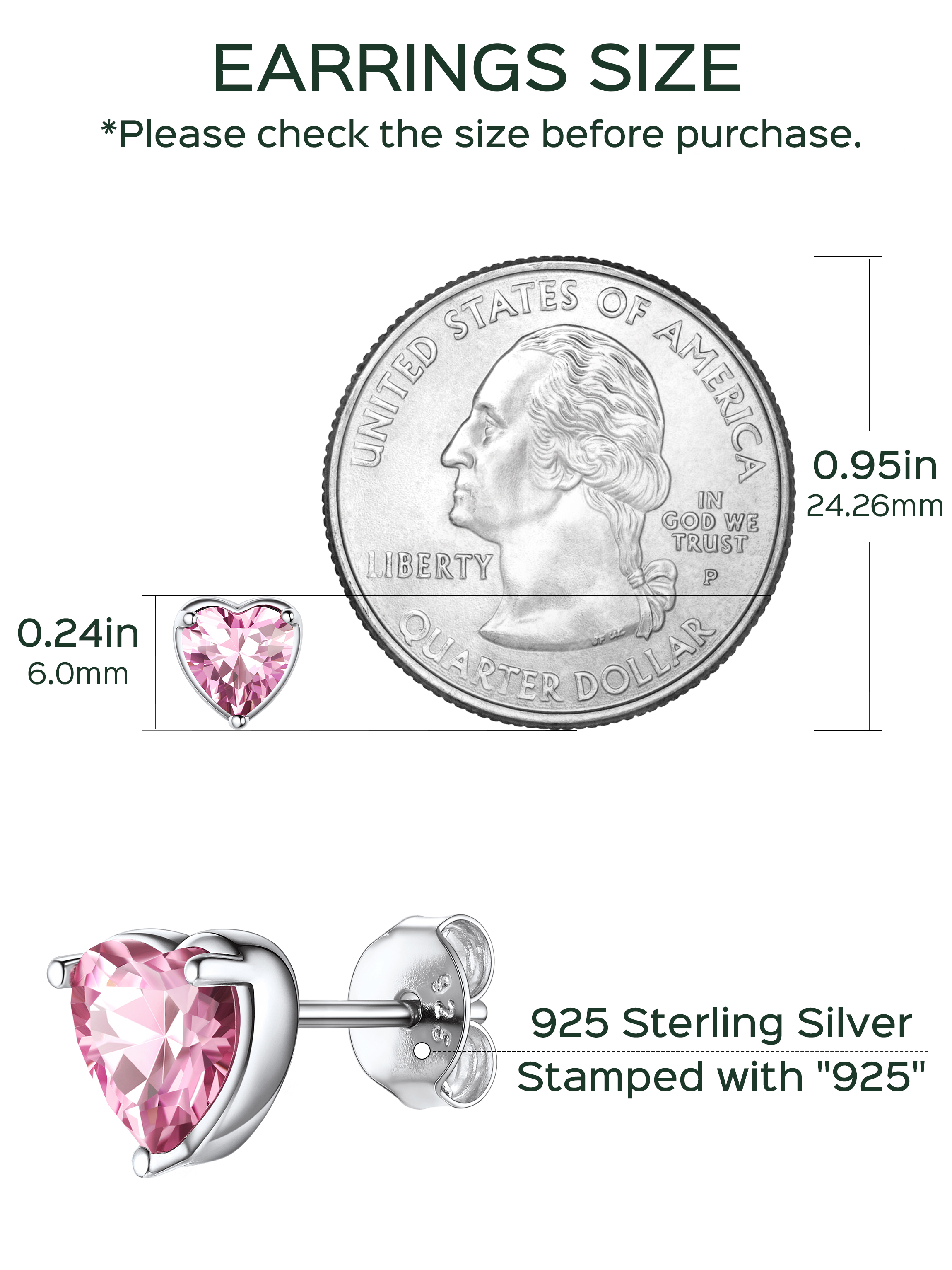 Heart Birthstone Halo Stud Earrings for women, october birthstone, Pink Tourmaline Jewelry, Libra Birthstone, Scorpio Birthstone, sterling silver Jewelry, gift idea