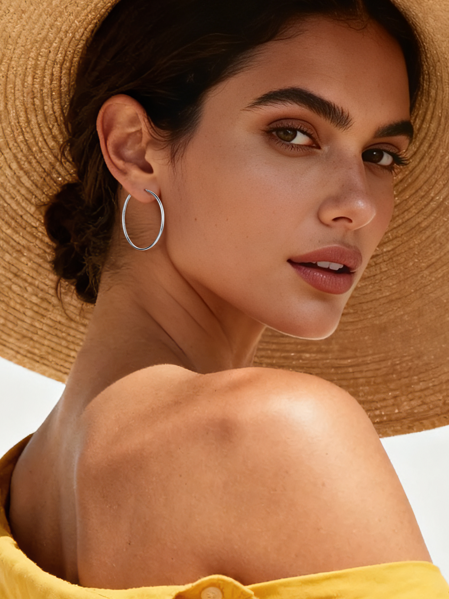 Lightweight Endless Hoop Earring  for Women