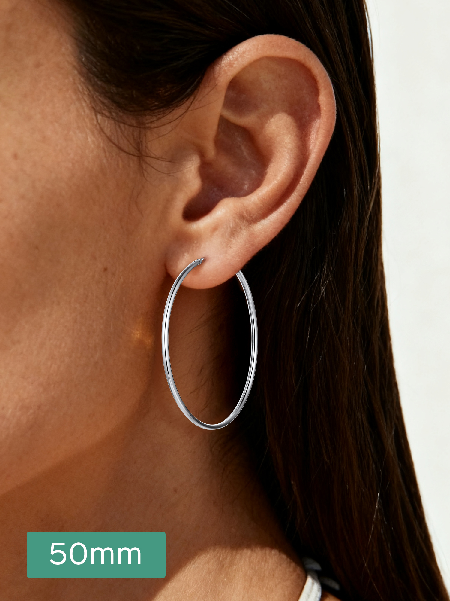 Lightweight Endless Hoop Earring  for Women