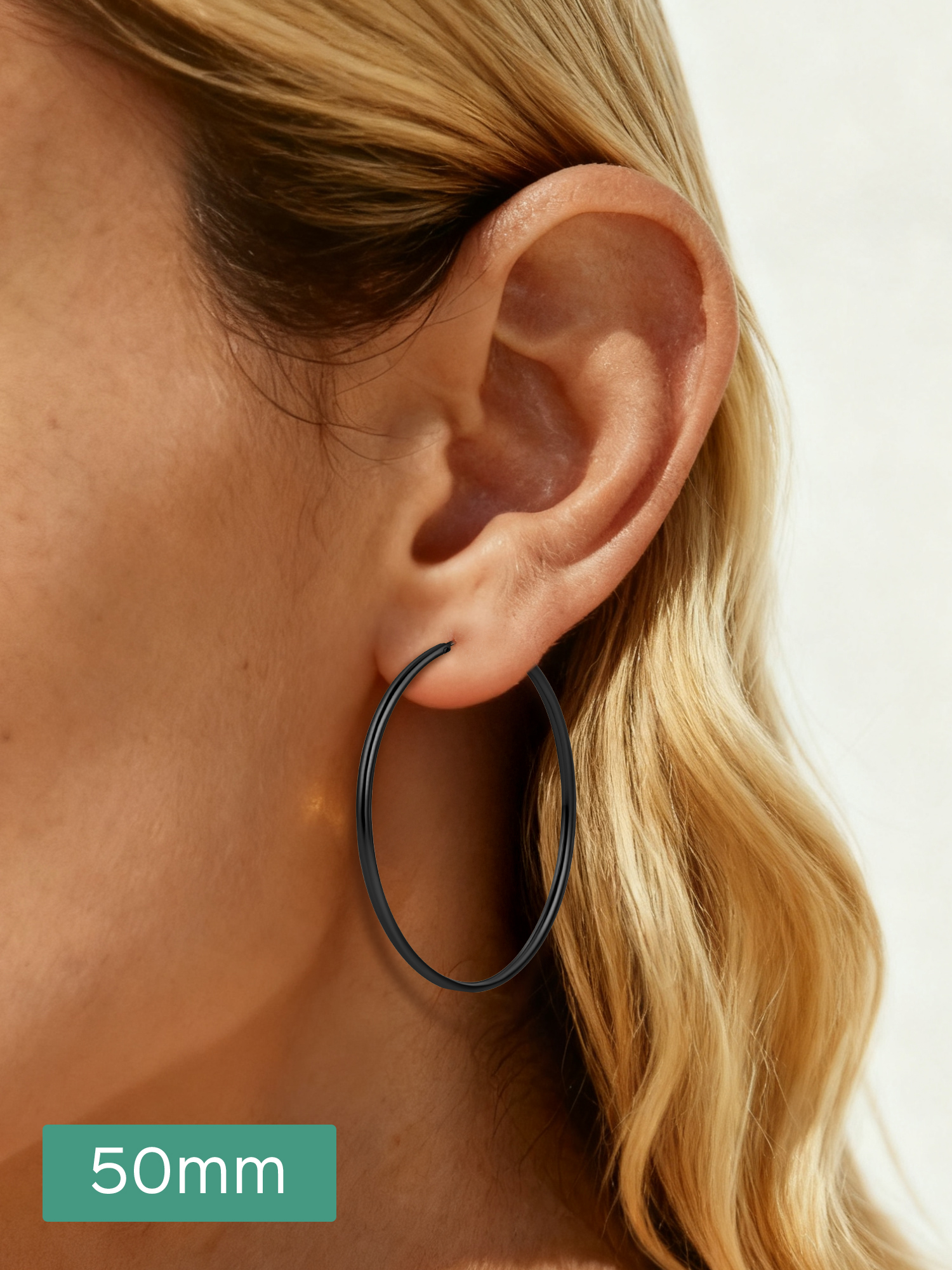 Lightweight Endless Hoop Earring for Women
