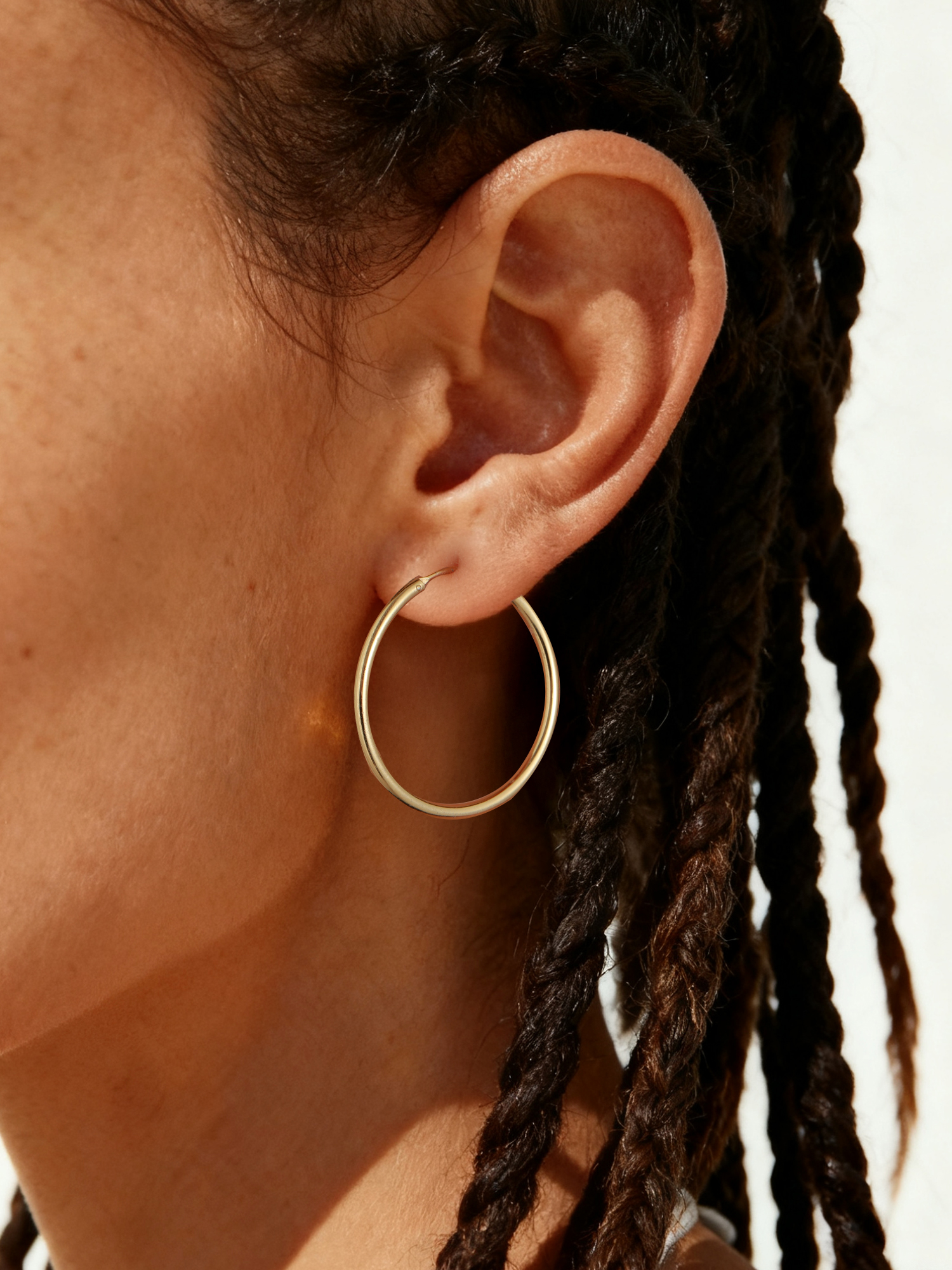 Lightweight Endless Hoop Earring  for Women