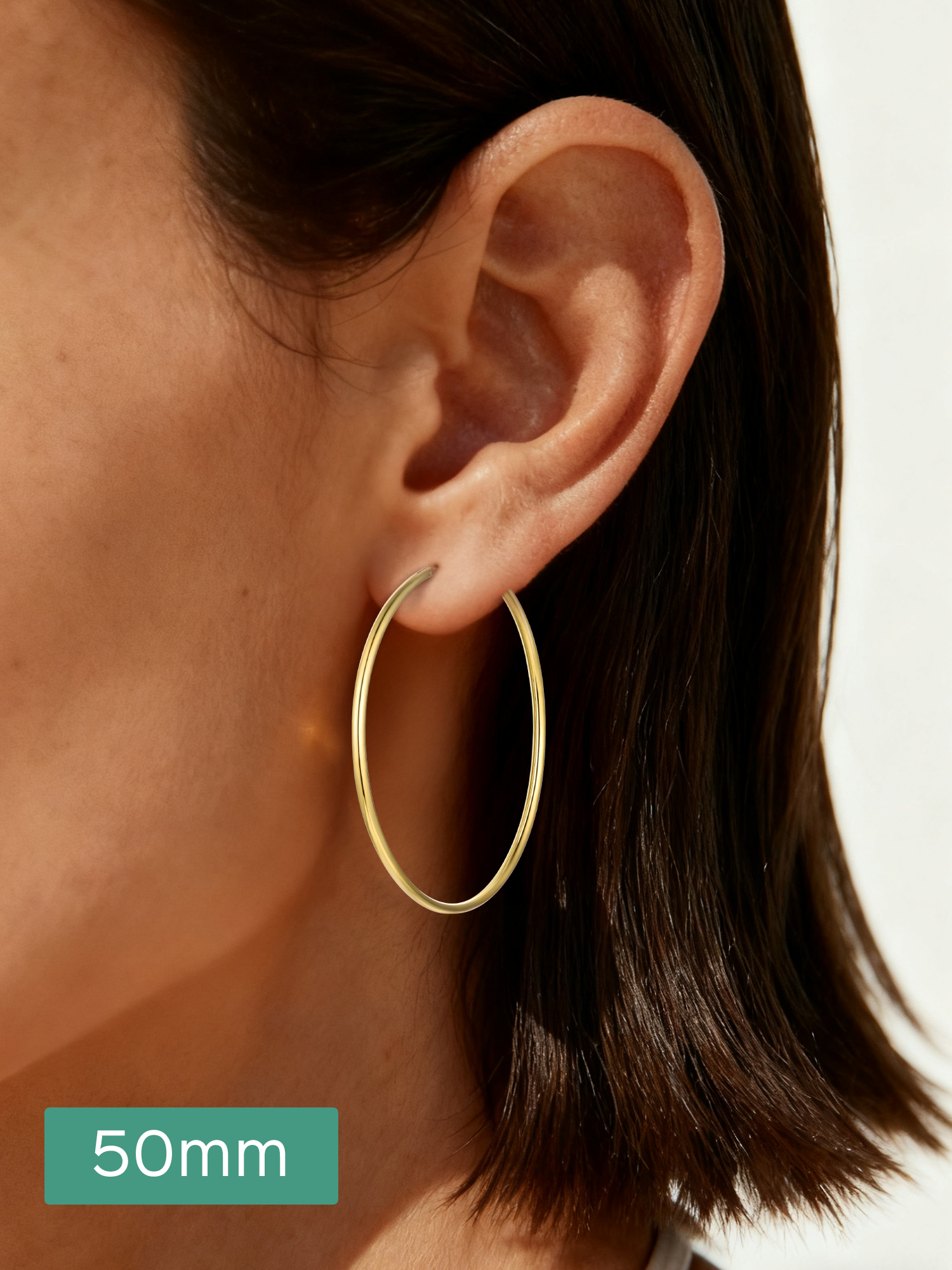 Lightweight Endless Hoop Earring  for Women