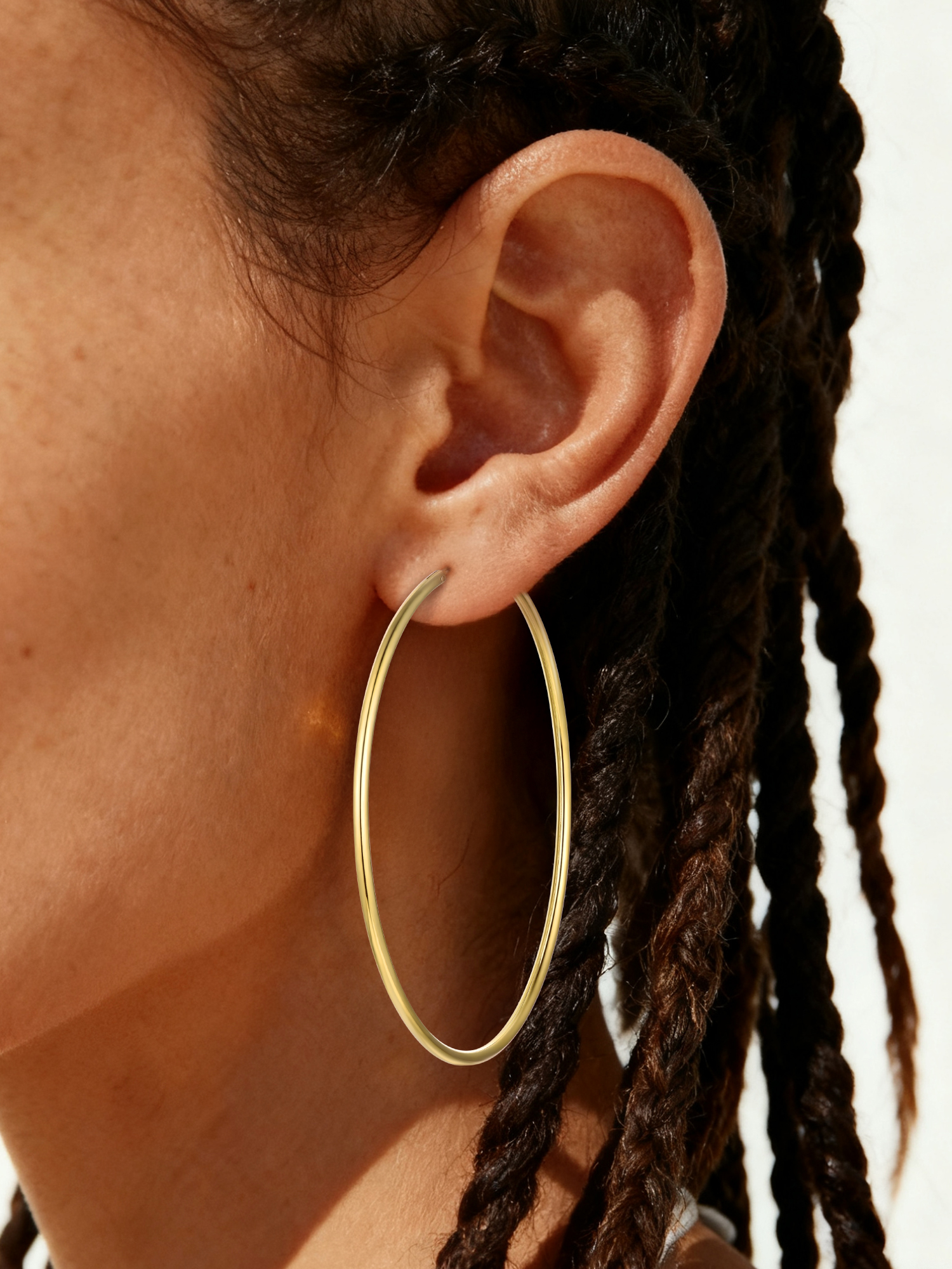 Lightweight Endless Hoop Earring  for Women