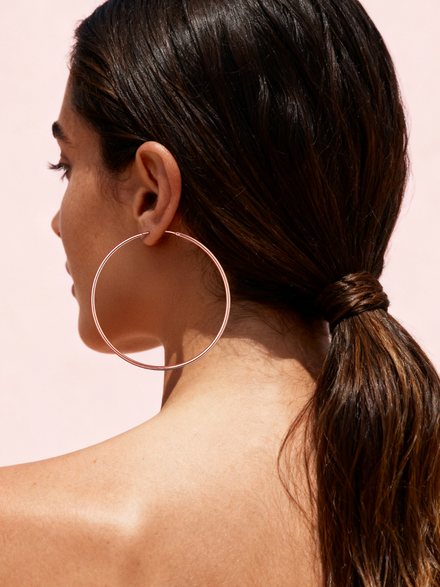 Lightweight Endless Hoop Earring for Women