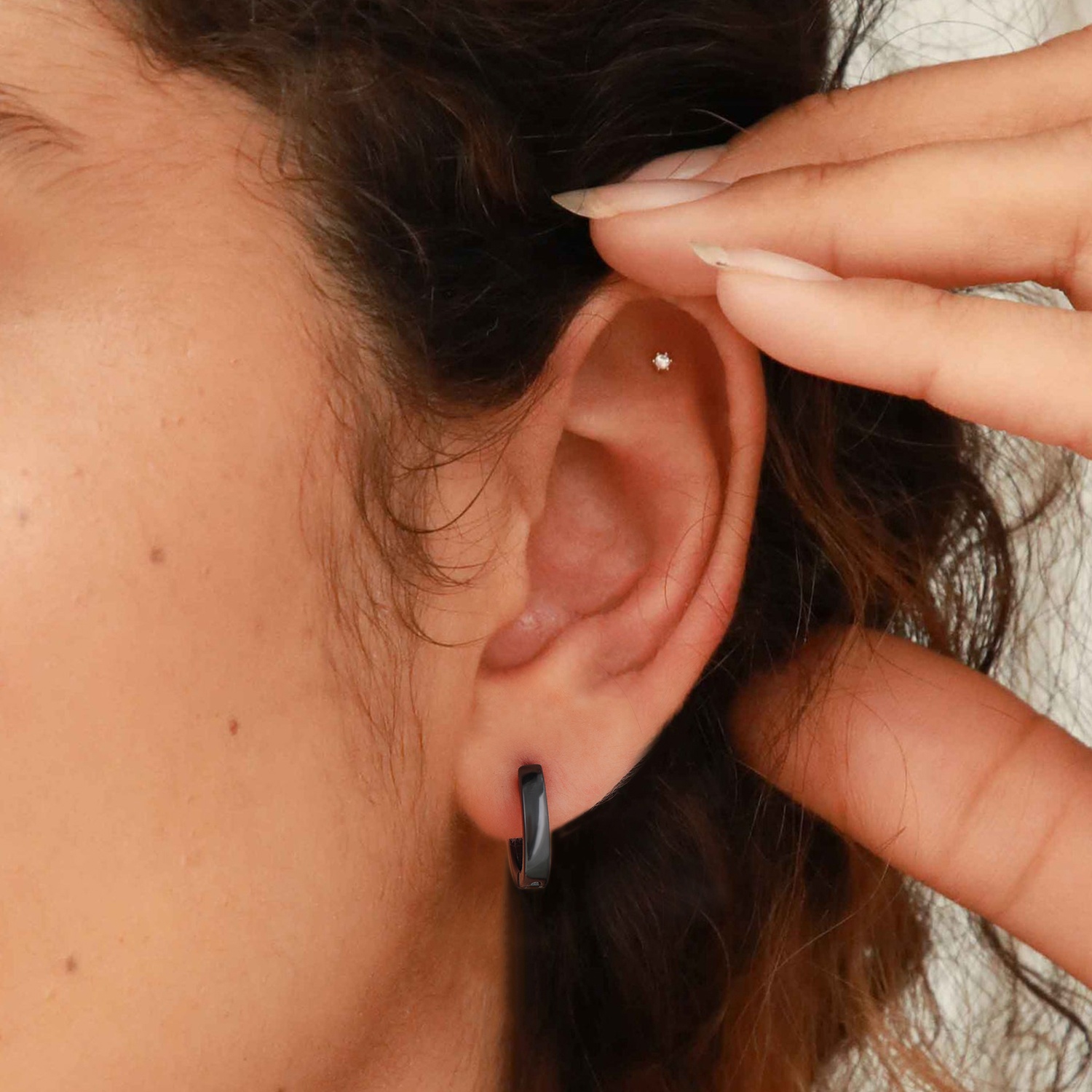 High Polish Stackable Huggie Hoop Earrings for Women, Ladies, Mother, Friends, Couples, girlfriend