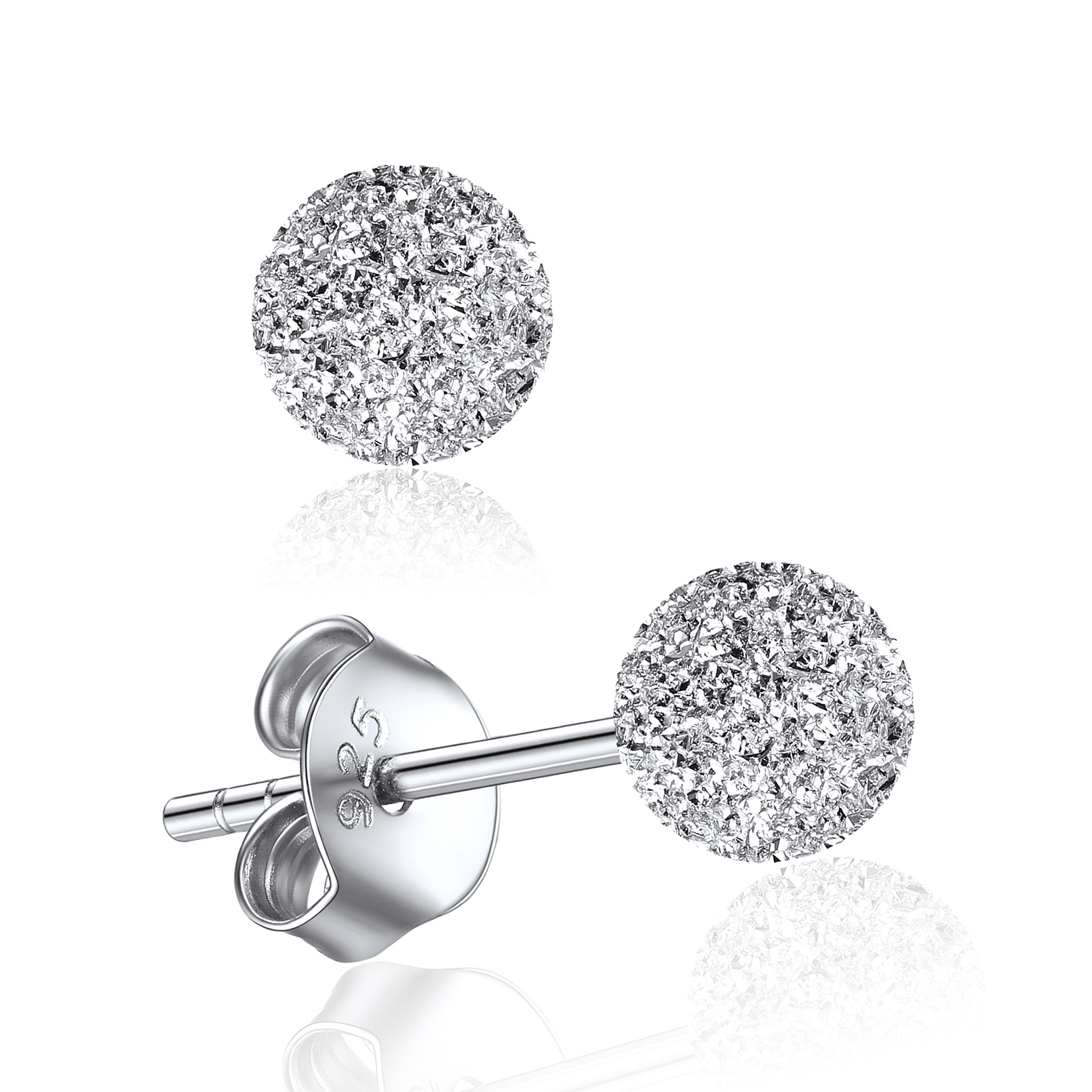 Sterling Silver 3-7mm Bead Stud Earrings for Her For Kids