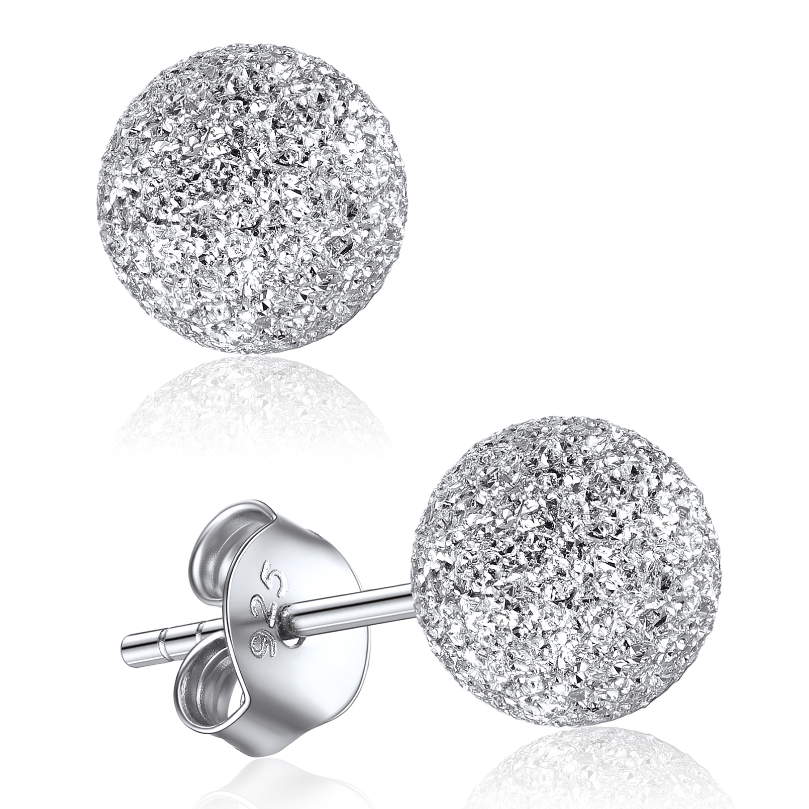 Sterling Silver 3-7mm Bead Stud Earrings for Her For Kids