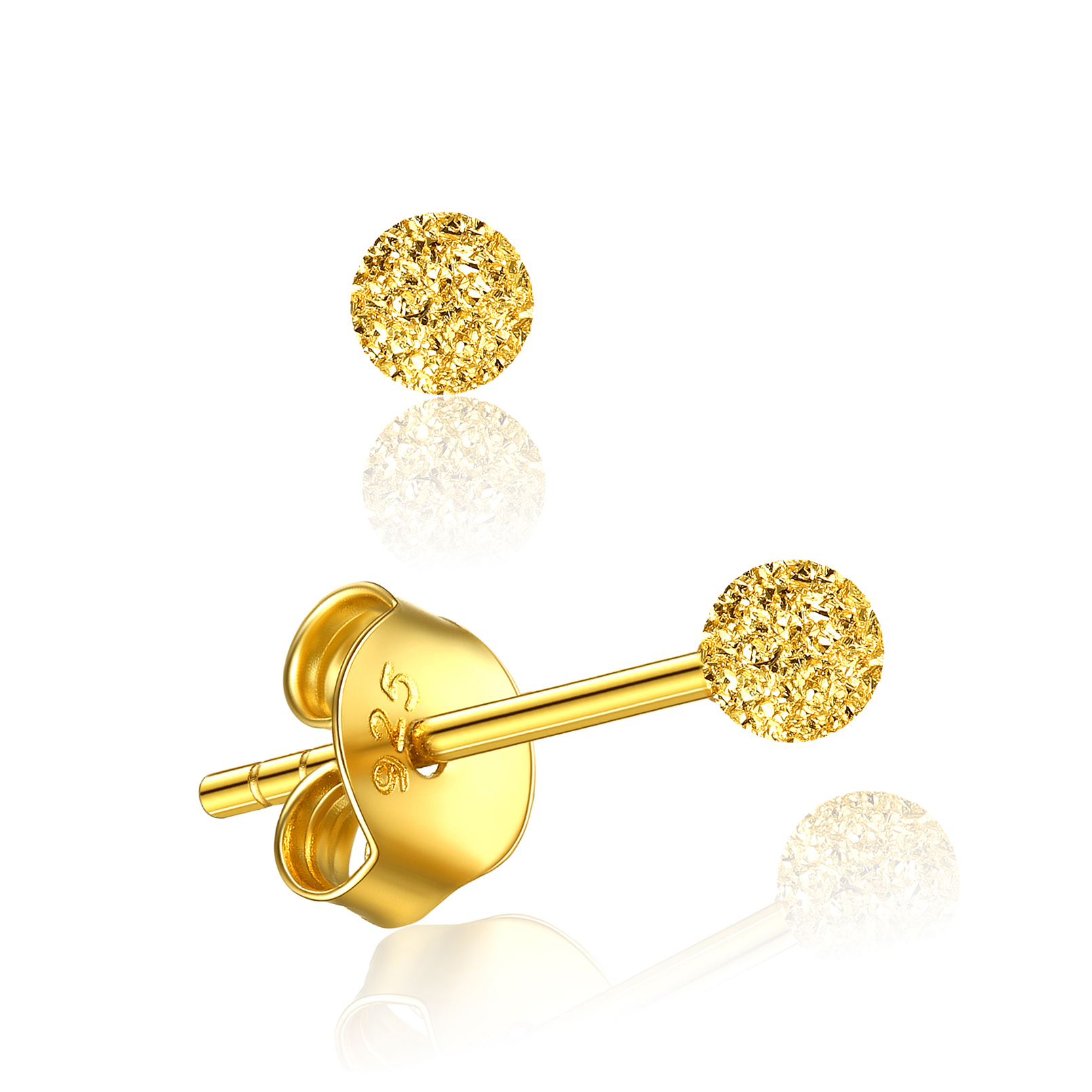 Sterling Silver 3-7mm Bead Stud Earrings for Her For Kids