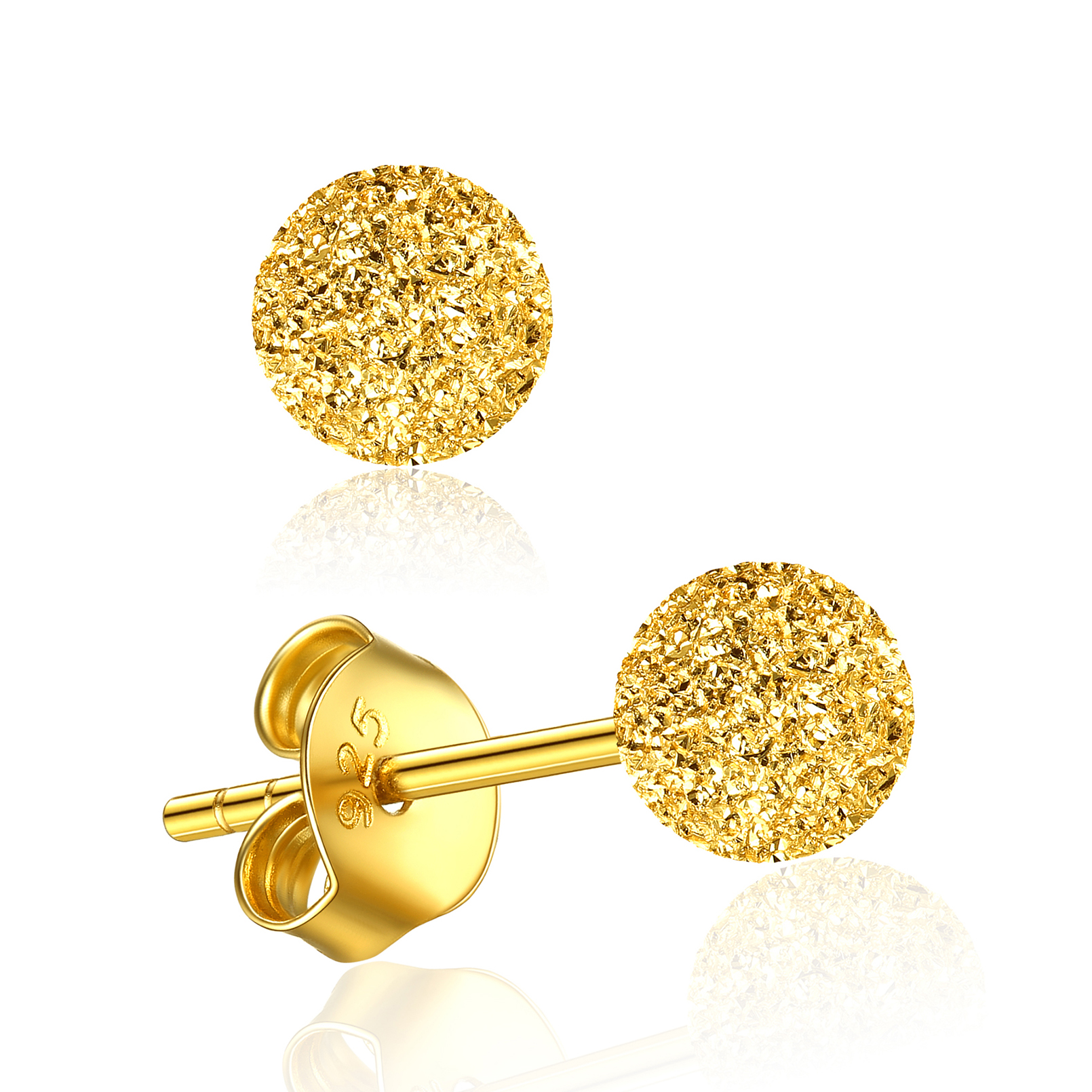 Sterling Silver 3-7mm Bead Stud Earrings for Her For Kids